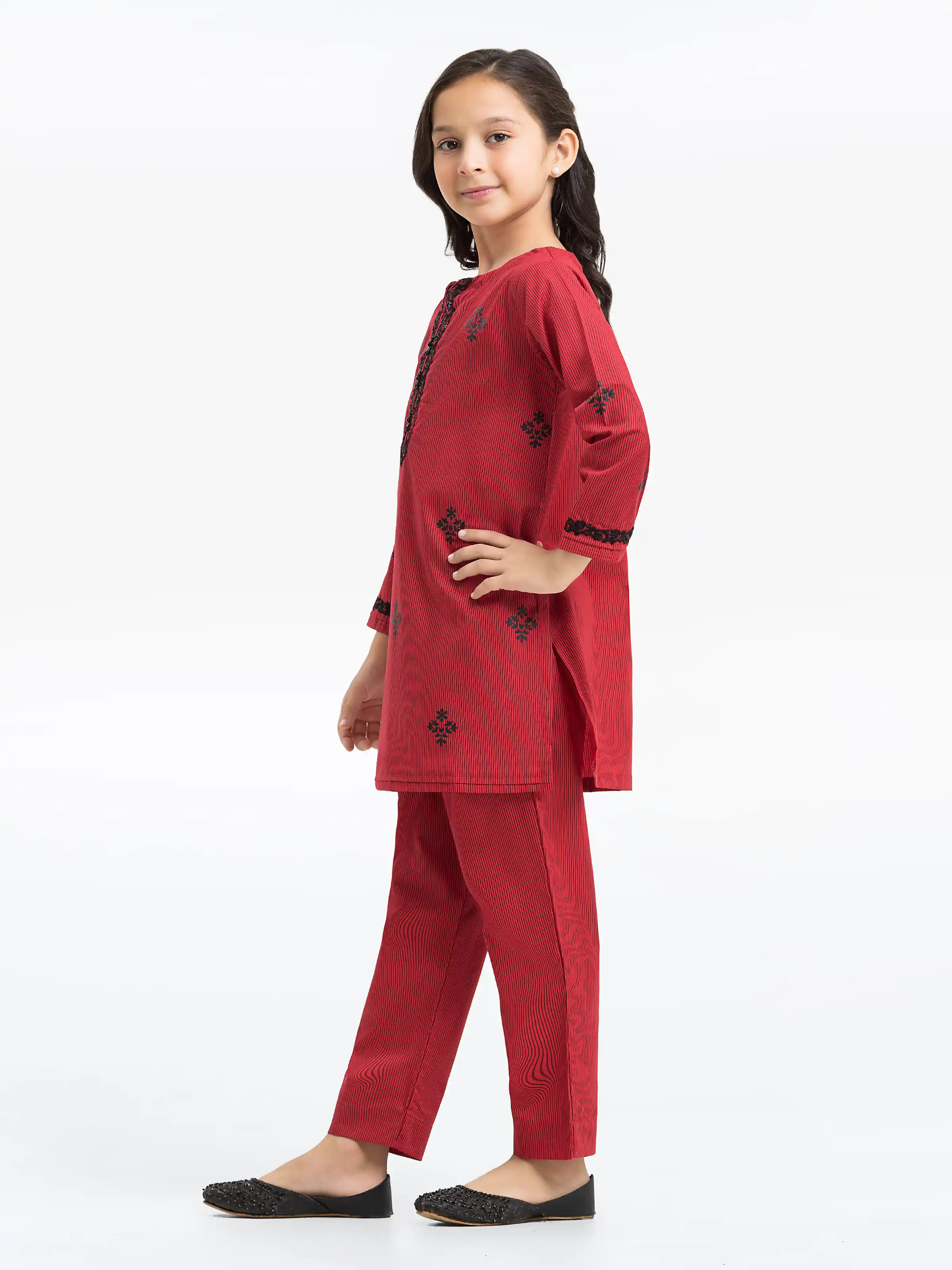 Embroidered Dobby Shirt Trouser - EGTKE23-70732ST - Image 5