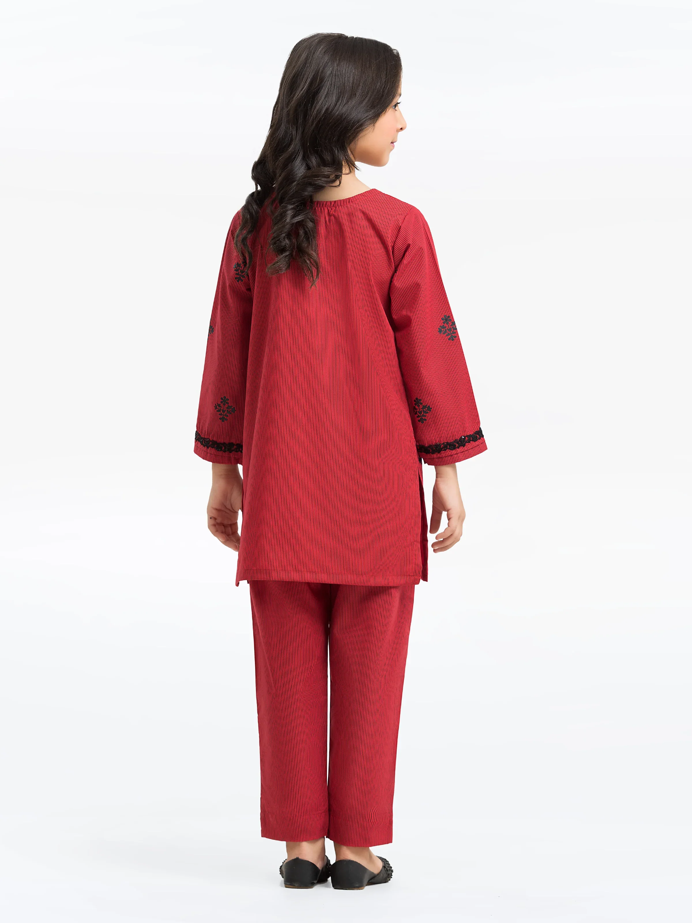 Embroidered Dobby Shirt Trouser - EGTKE23-70732ST - Image 6
