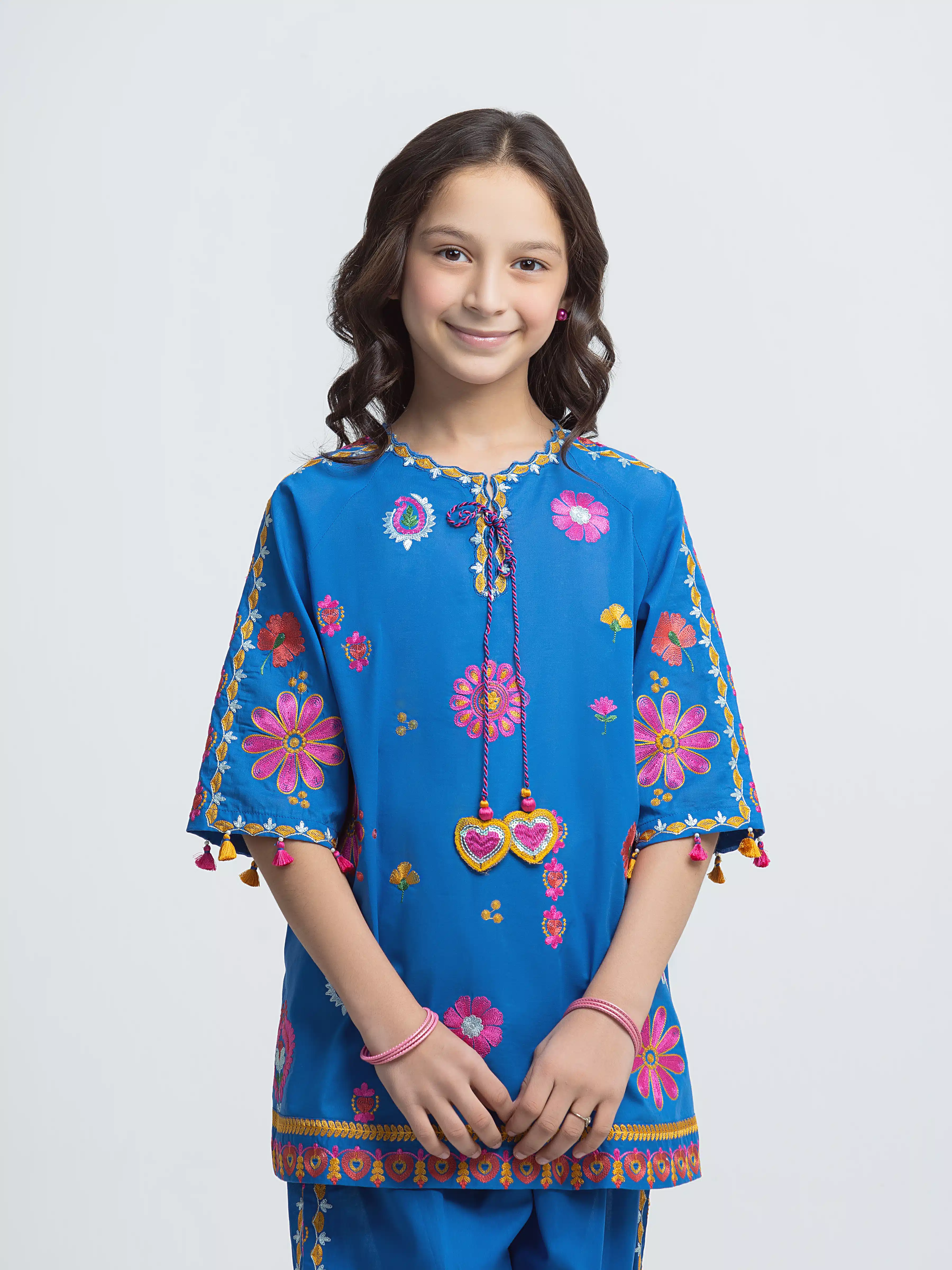 Embroidered Cambric Co-Ord Set - EGTKED6-74039ST - Image 2