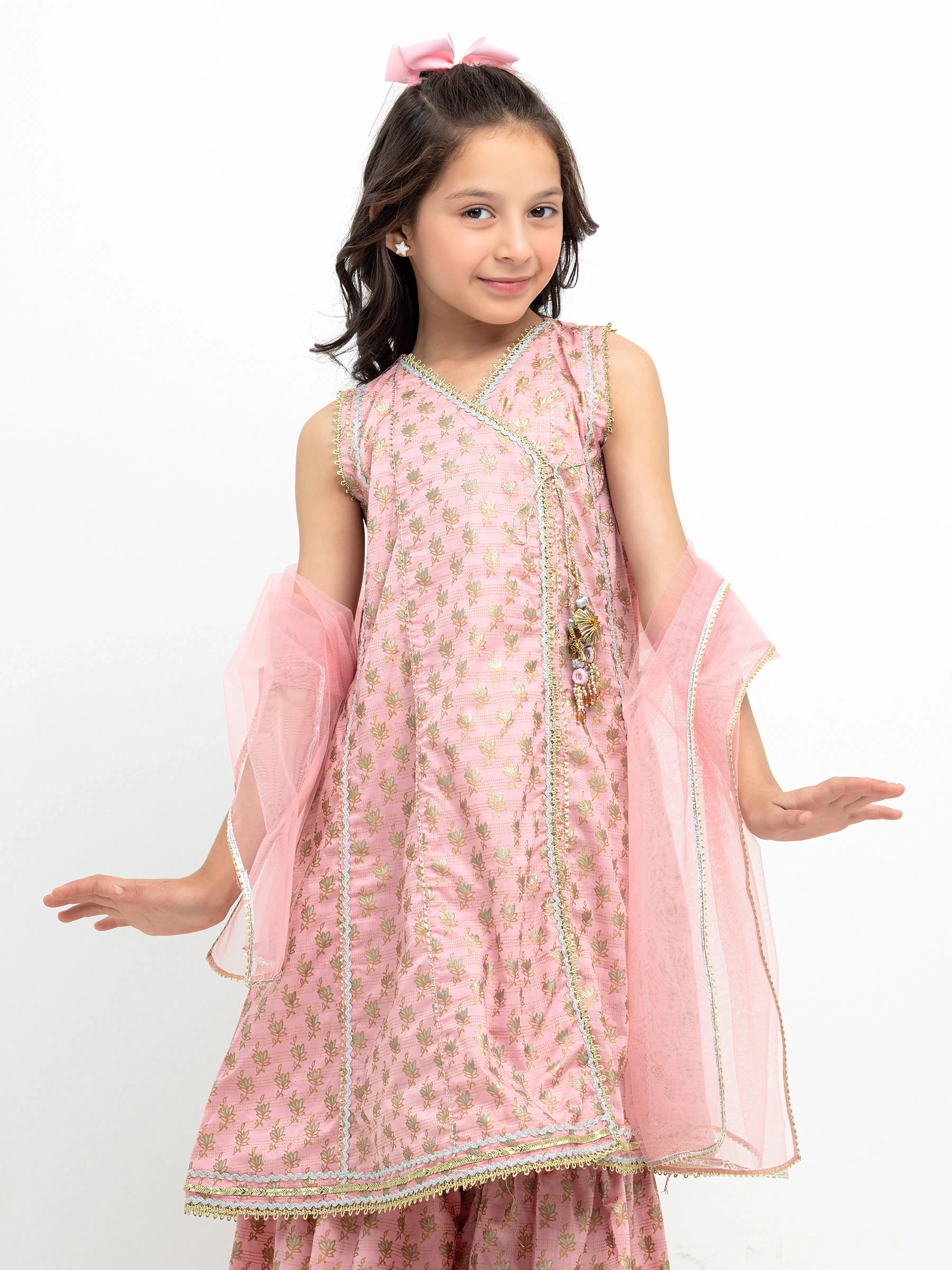 Block Print Mesuri Gharara Suit - EGTPL5-50032-3P - Image 2
