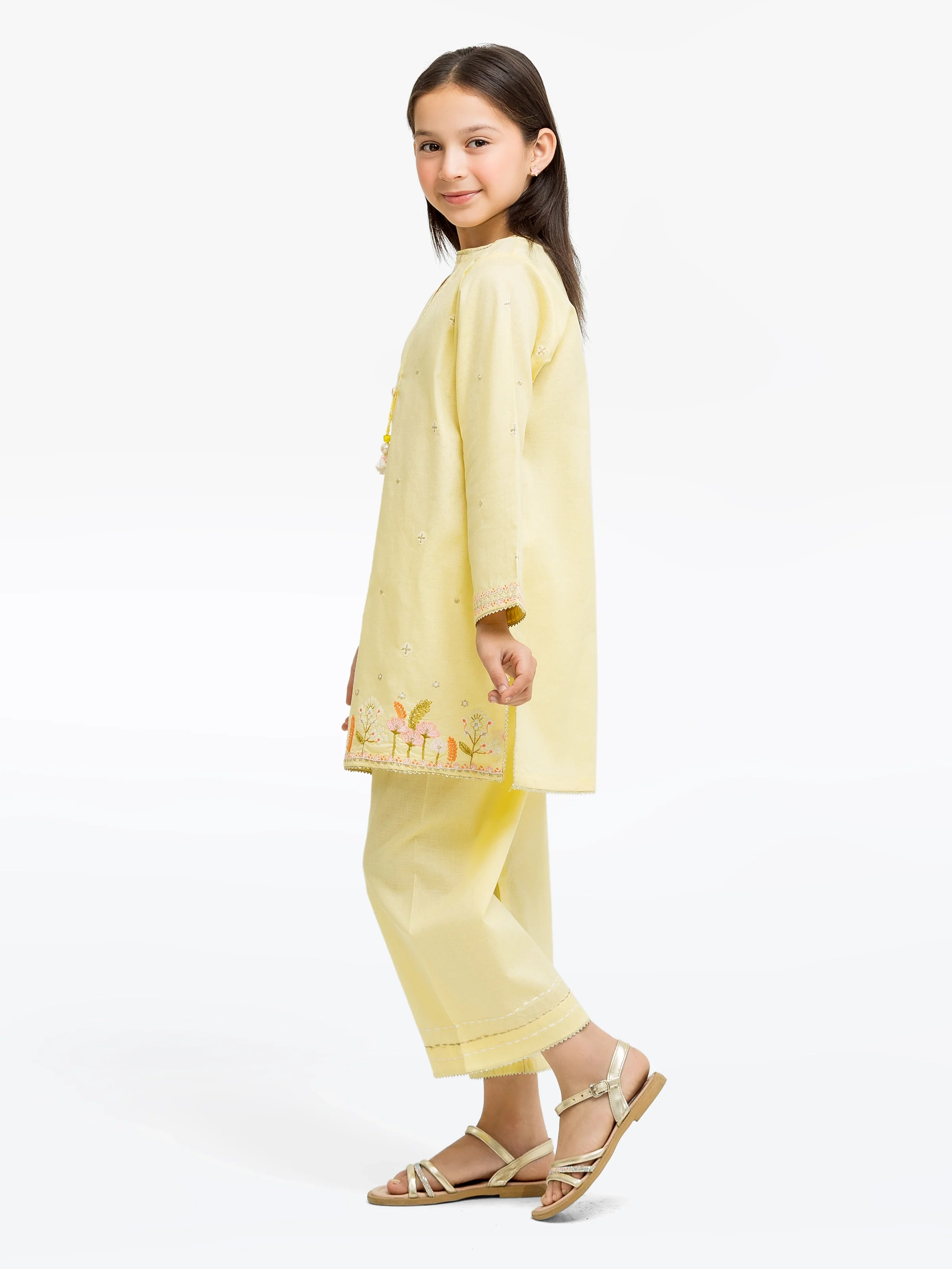 Embroidered Dobby Shirt Trouser - EGTKE24-70929ST - Image 5