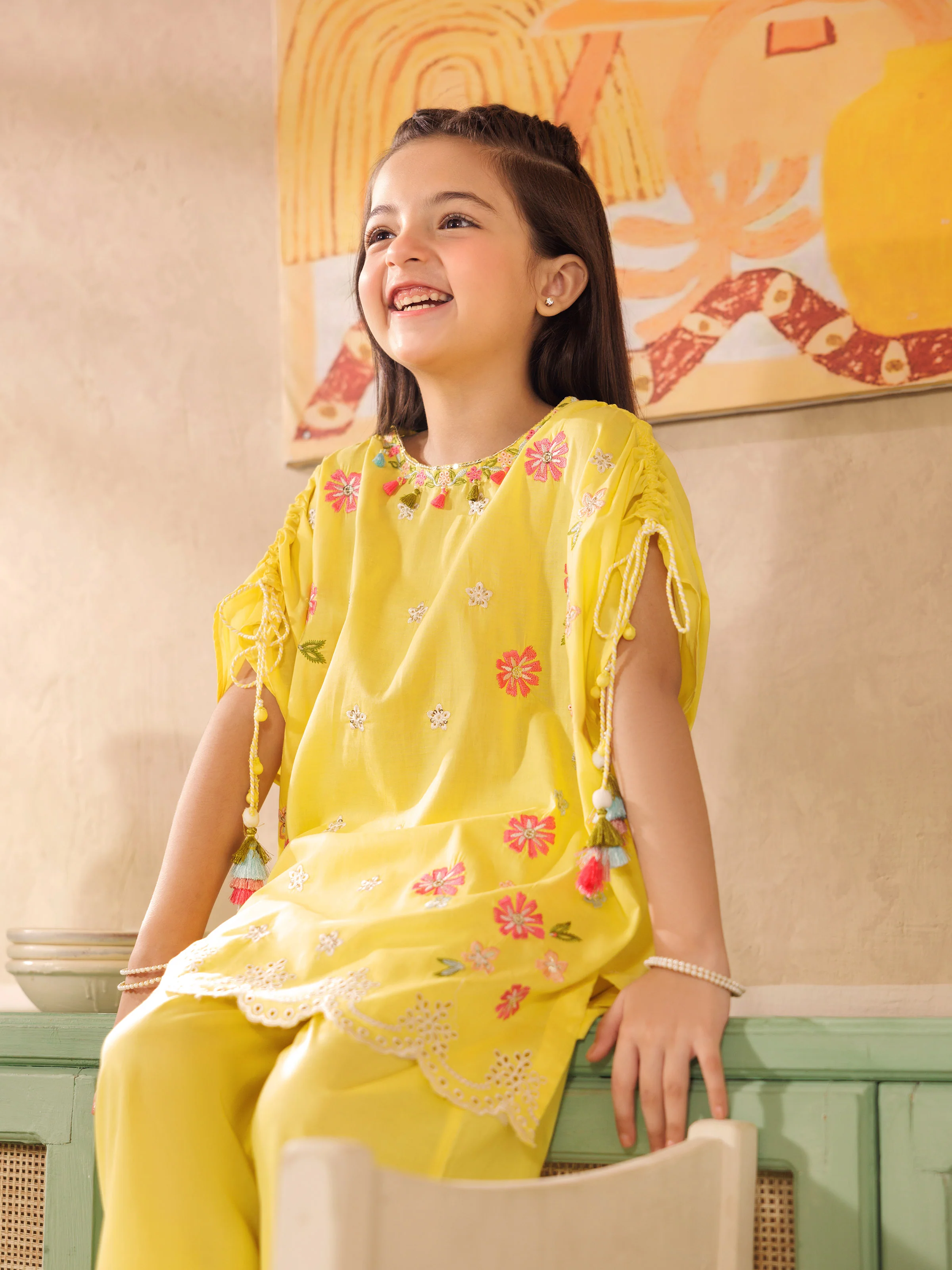 Embroidered Cambric Co-Ord Set - EGTKE5-70964ST - Image 4