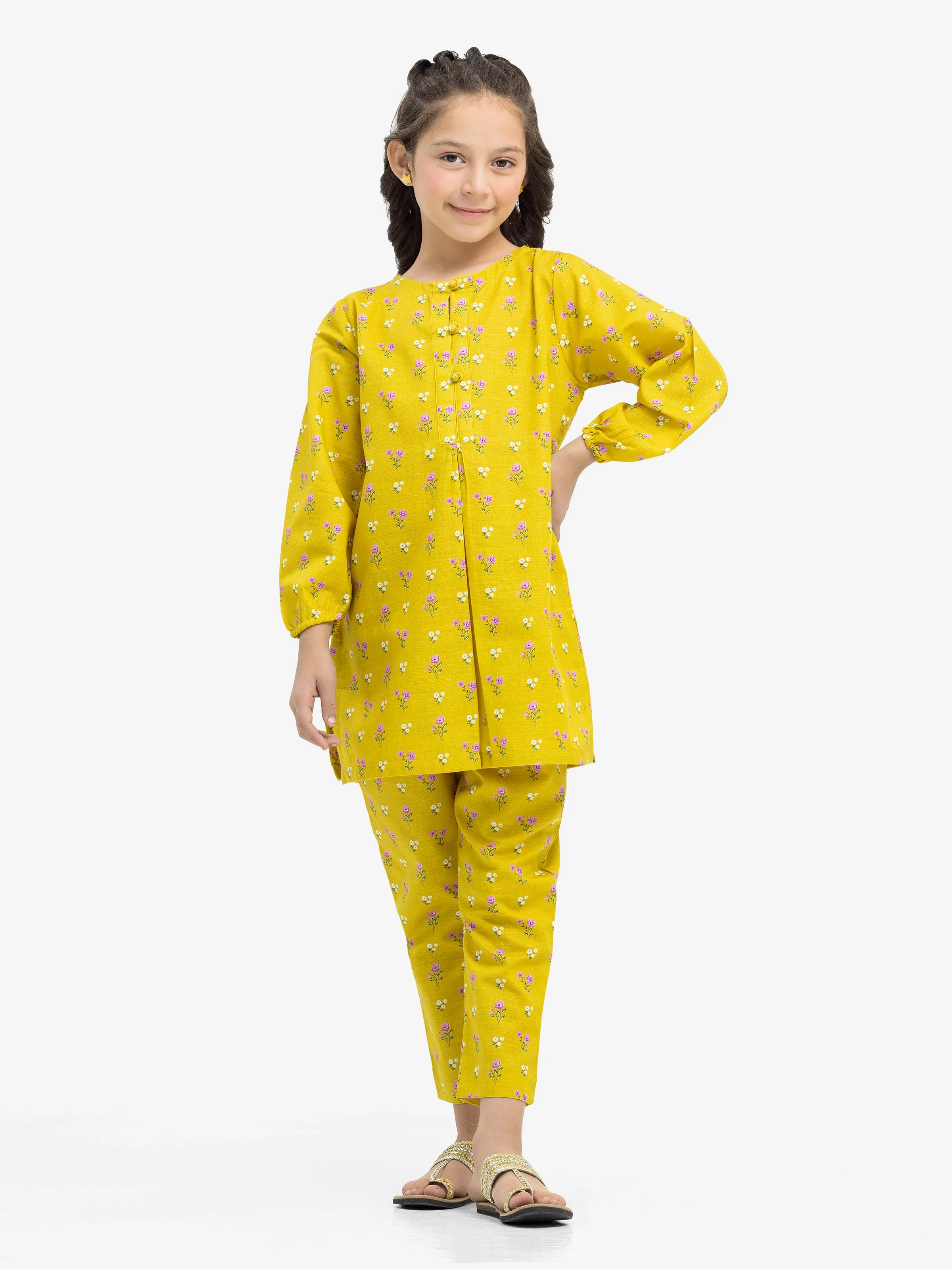 Printed Khaddar Co-Ord Set - EGTKP24-70907ST