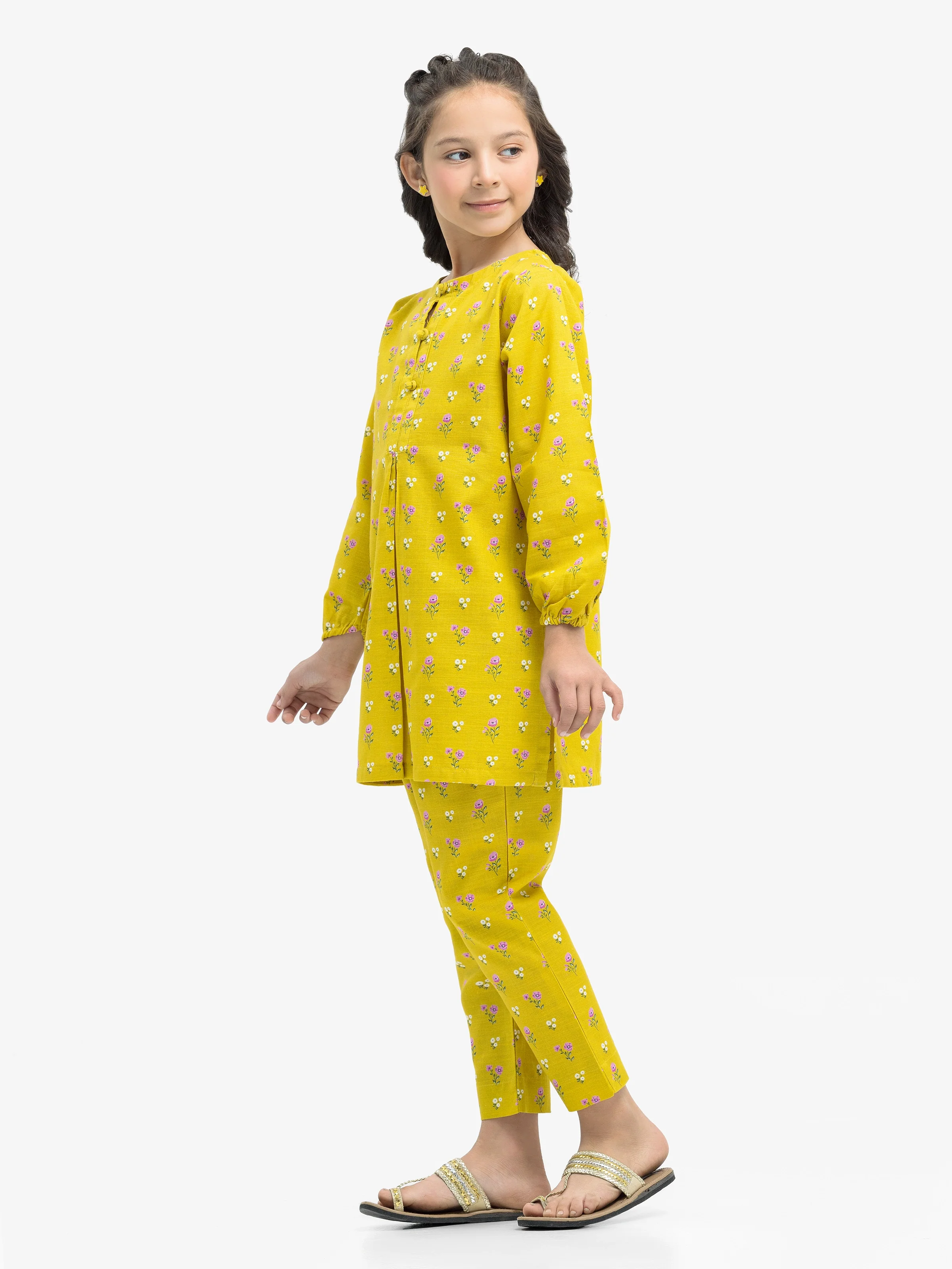 Printed Khaddar Co-Ord Set - EGTKP24-70907ST - Image 5