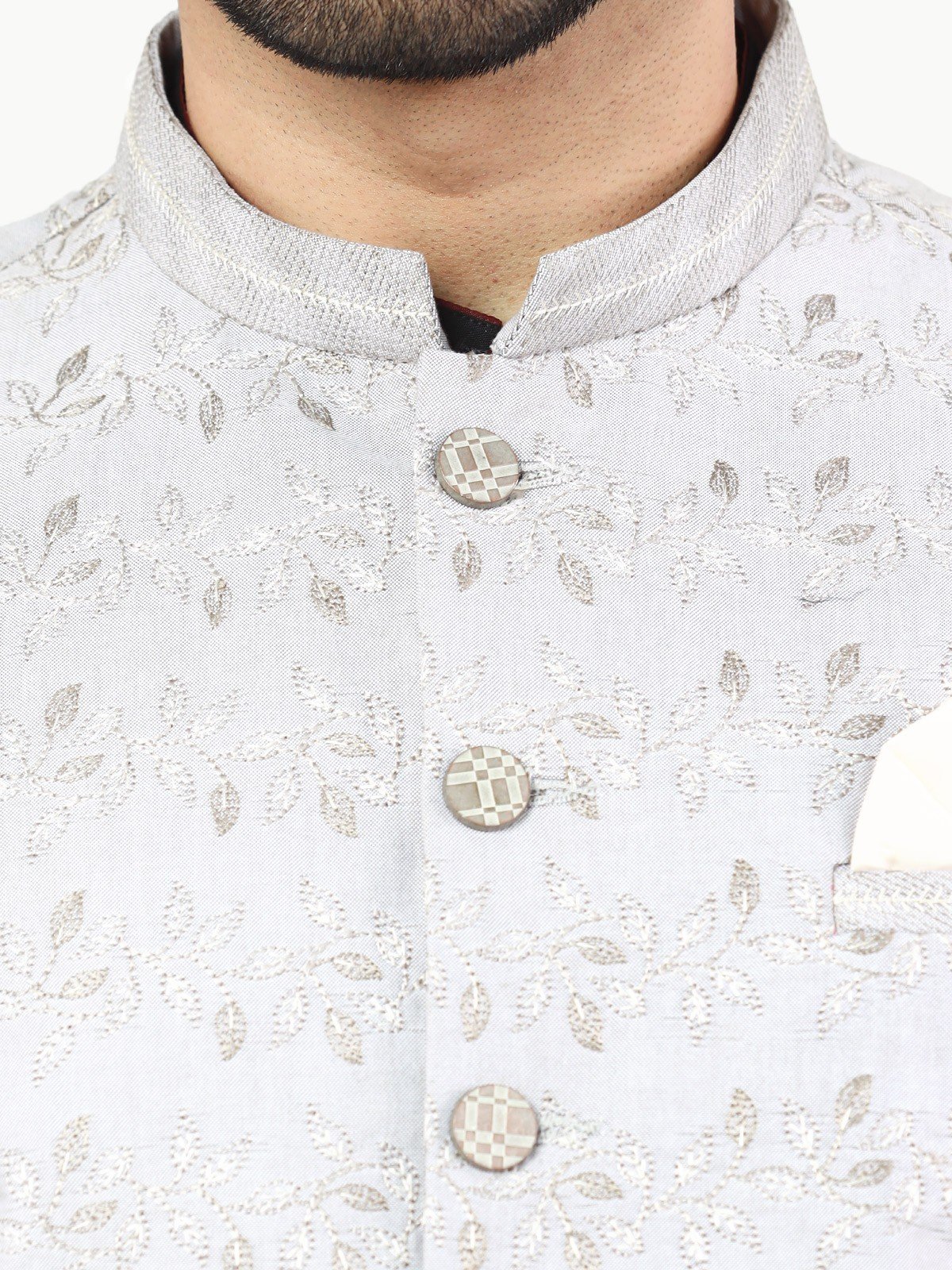 Embroidered Cotton Waistcoat - EMTWCC22-151 - Image 4