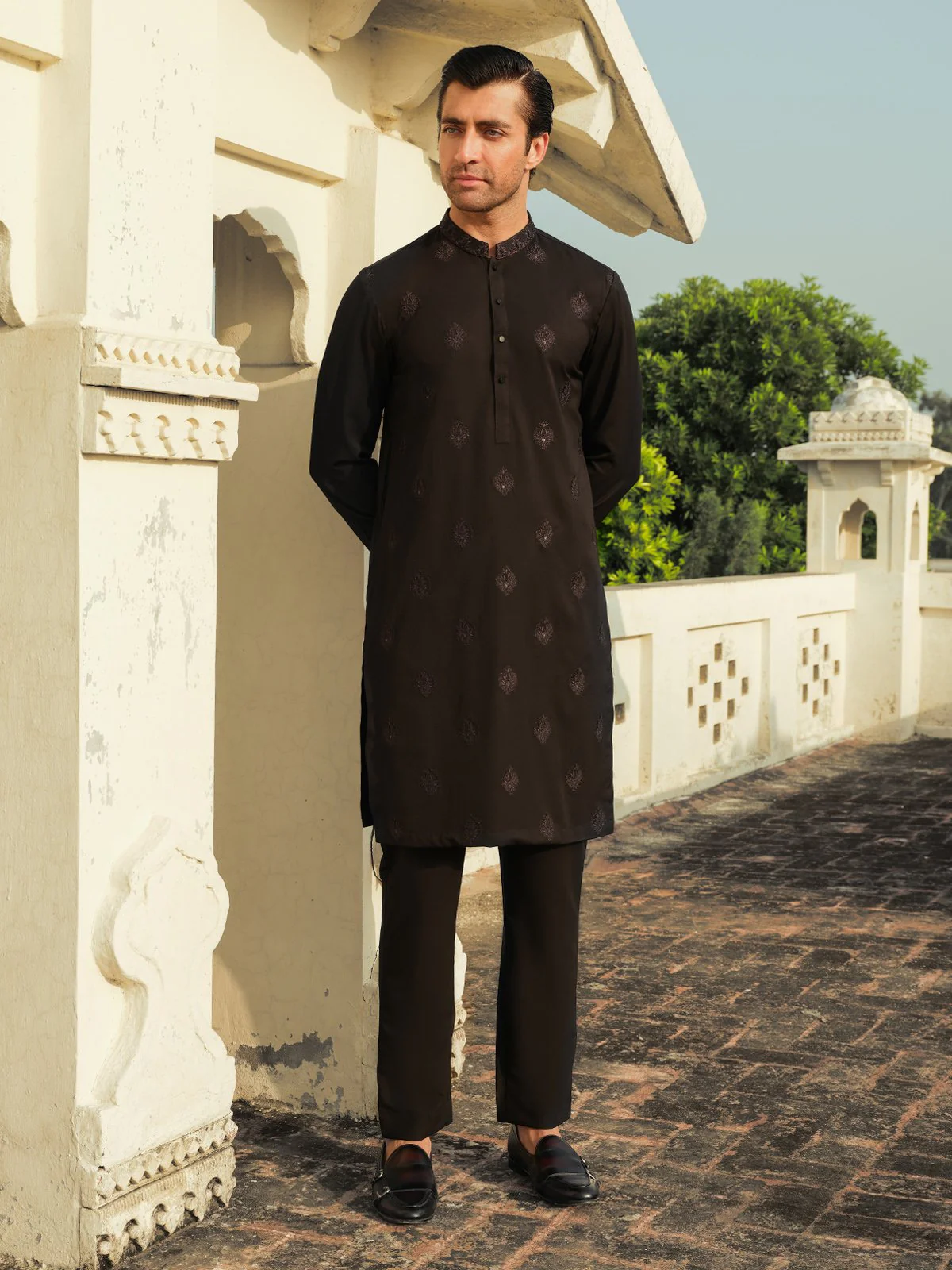 Embroidered Blended Kurta - EMTKC23-096
