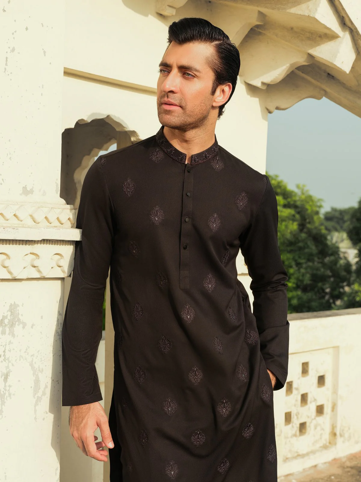 Embroidered Blended Kurta - EMTKC23-096 - Image 3