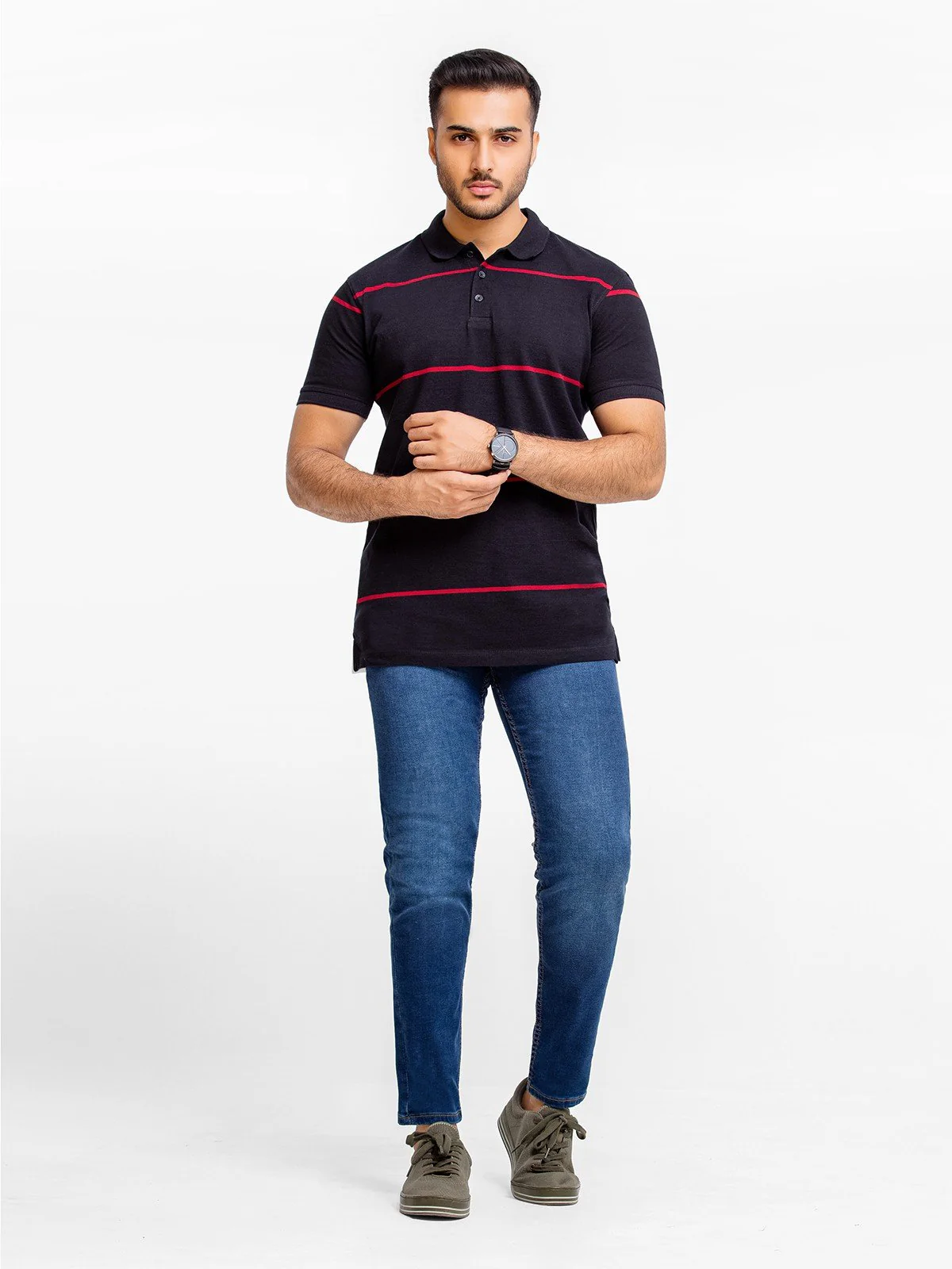 Striped Polo - EMTPS23-004