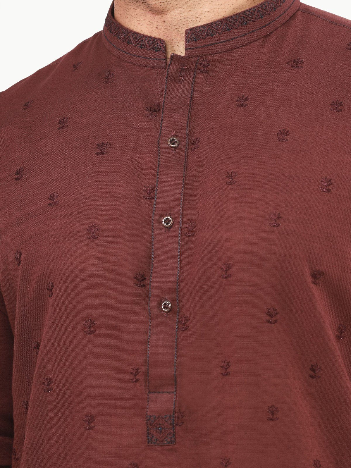 Embroidered Cotton Kurta - EMTK22S-99208 - Image 5