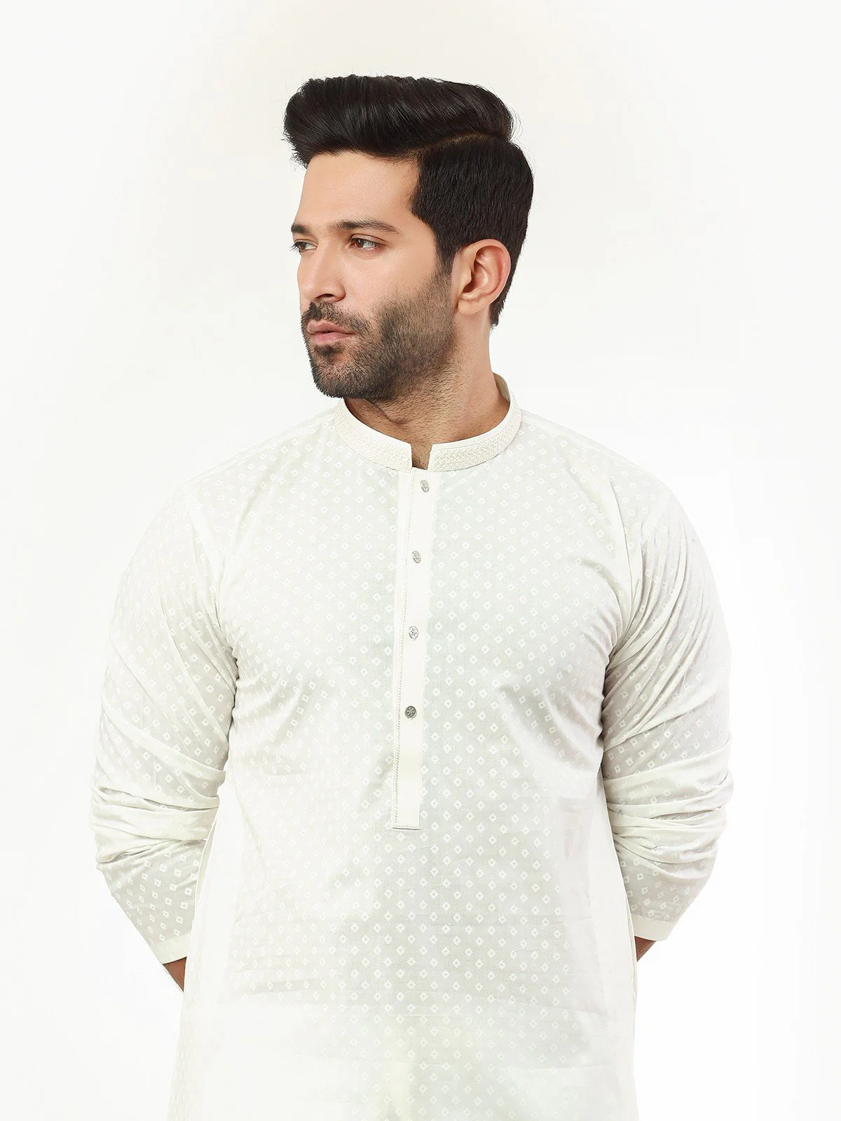 Embroidered Cotton Kurta - EMTK22S-99235 - Image 2
