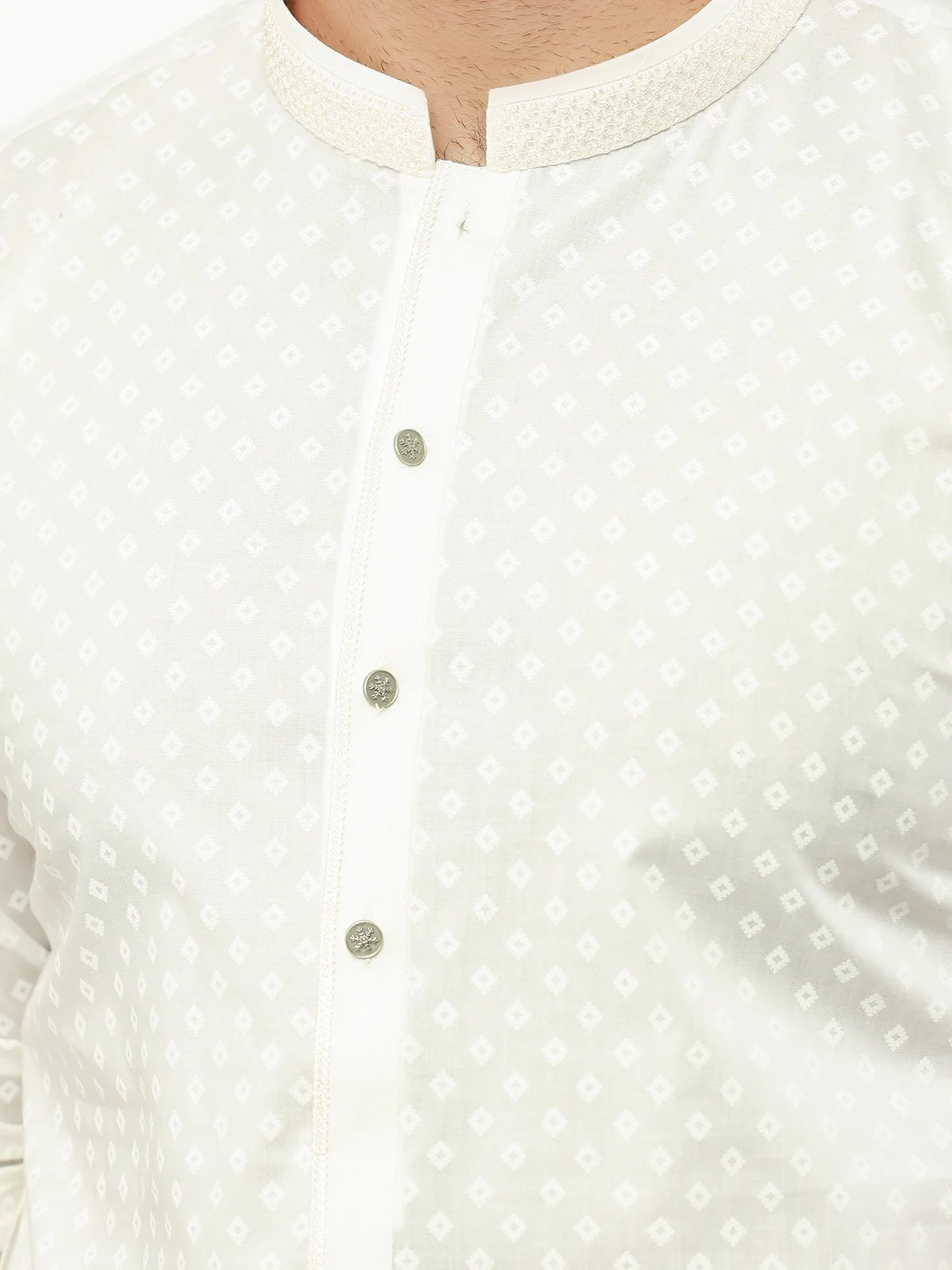 Embroidered Cotton Kurta - EMTK22S-99235 - Image 3