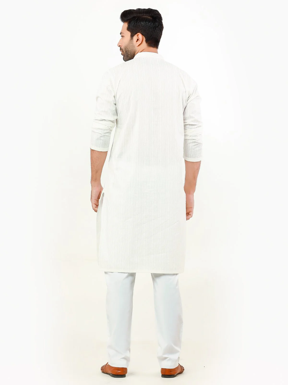 Embroidered Cotton Kurta - EMTK22S-99236 - Image 4