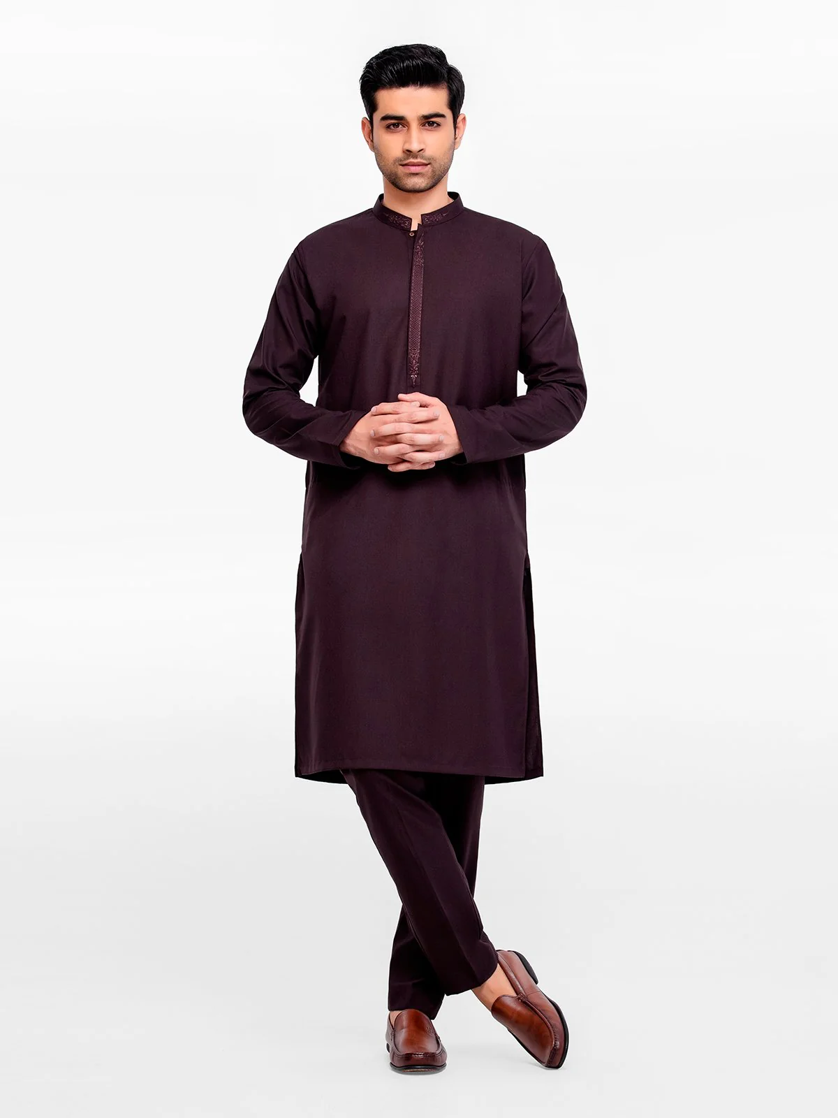 Embroidered Blended Kurta Pajama - EMTSW23-99390