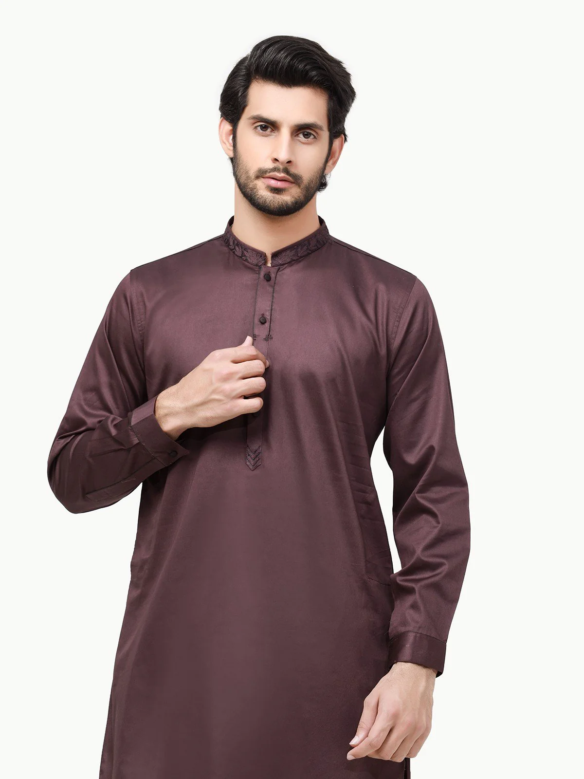 Embroidered Cotton Shalwar Kameez - EMTSW22W-99249 - Image 2