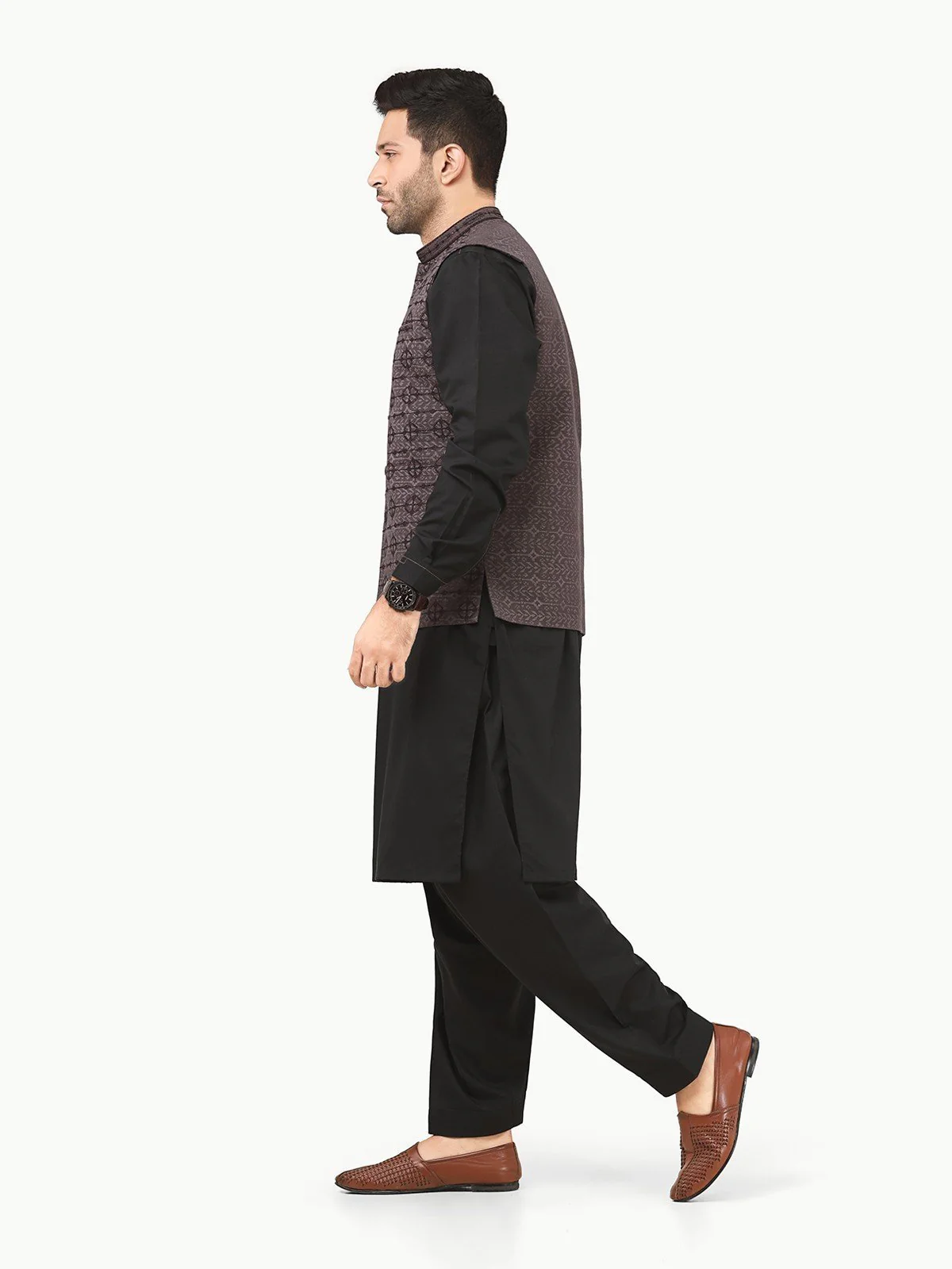 Embroidered Khaddar Waistcoat - EMTWCC22-120 - Image 3
