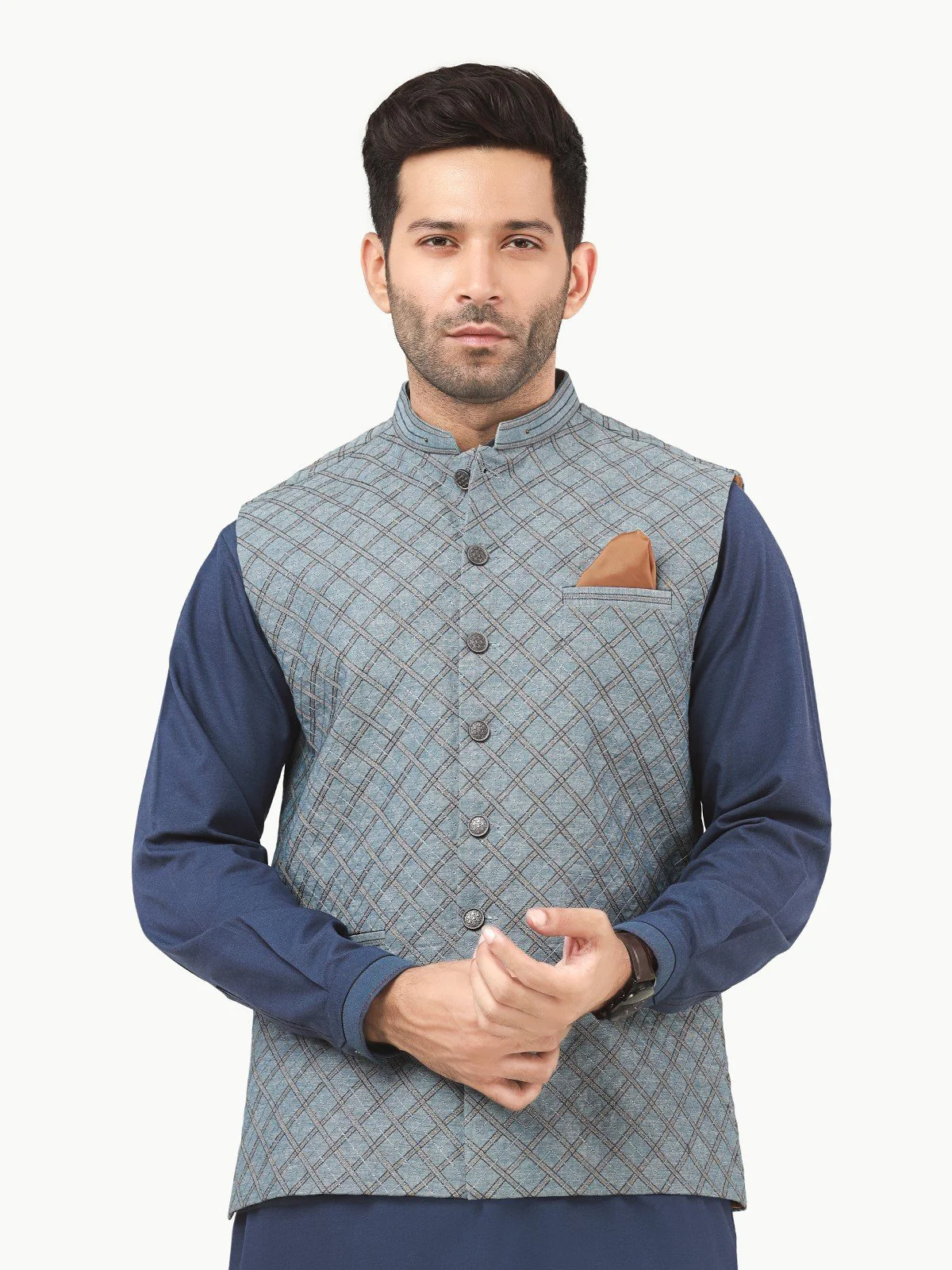 Embroidered Cotton Waistcoat - EMTWCC22-132 - Image 2