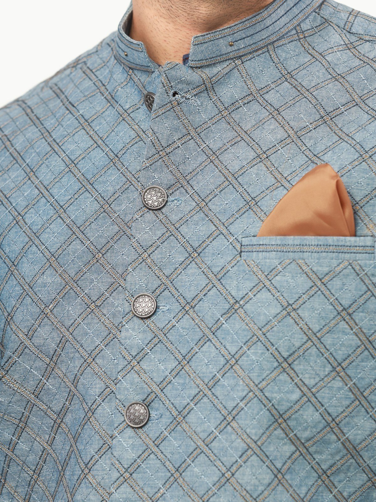 Embroidered Cotton Waistcoat - EMTWCC22-132 - Image 4