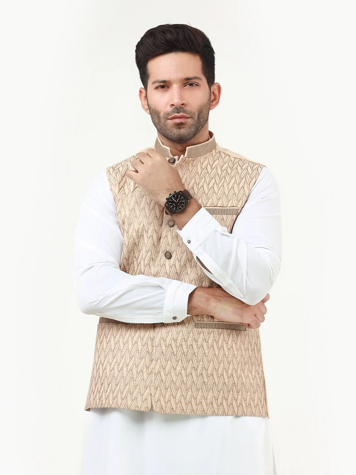 Embroidered Cotton Waistcoat - EMTWCC21-109 - Image 2