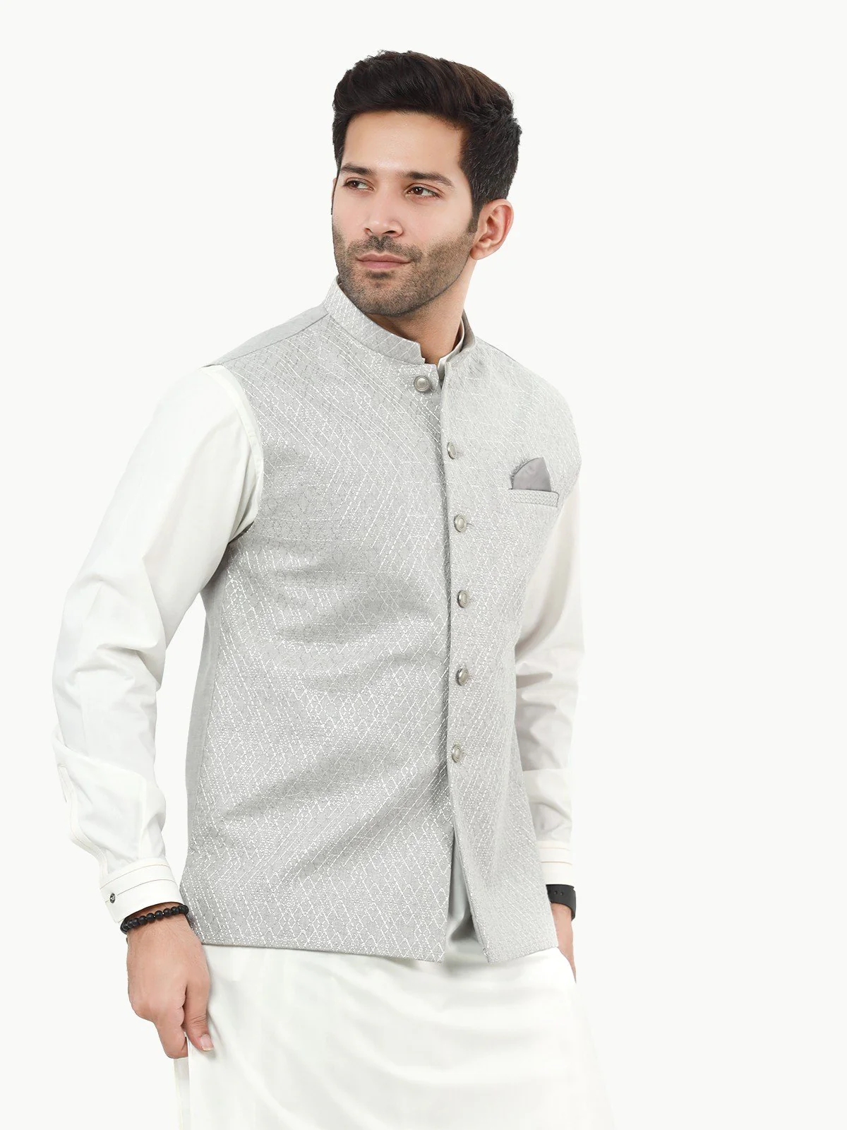 Embroidered Cotton Waistcoat - EMTWCC22-092 - Image 2
