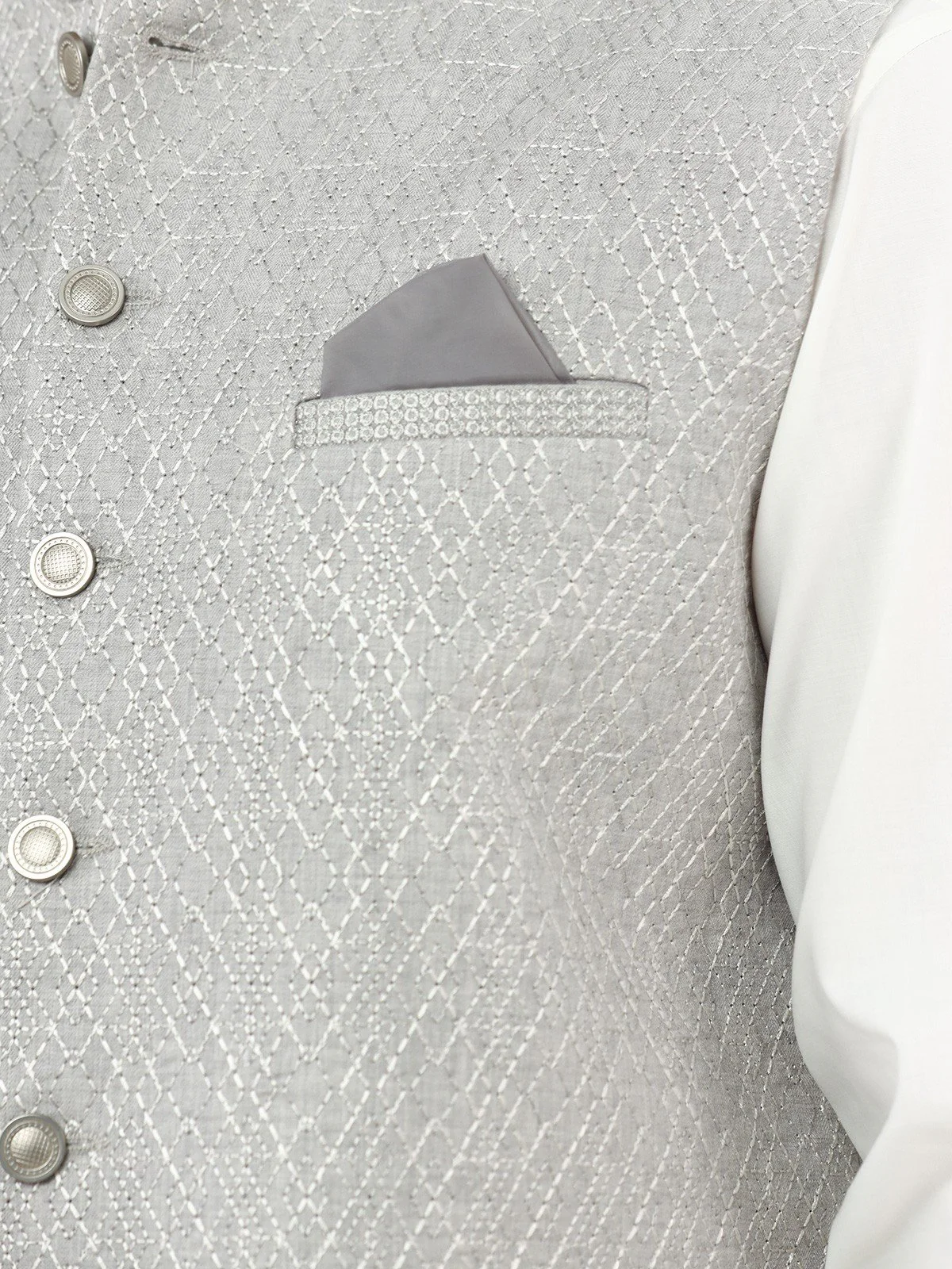Embroidered Cotton Waistcoat - EMTWCC22-092 - Image 3