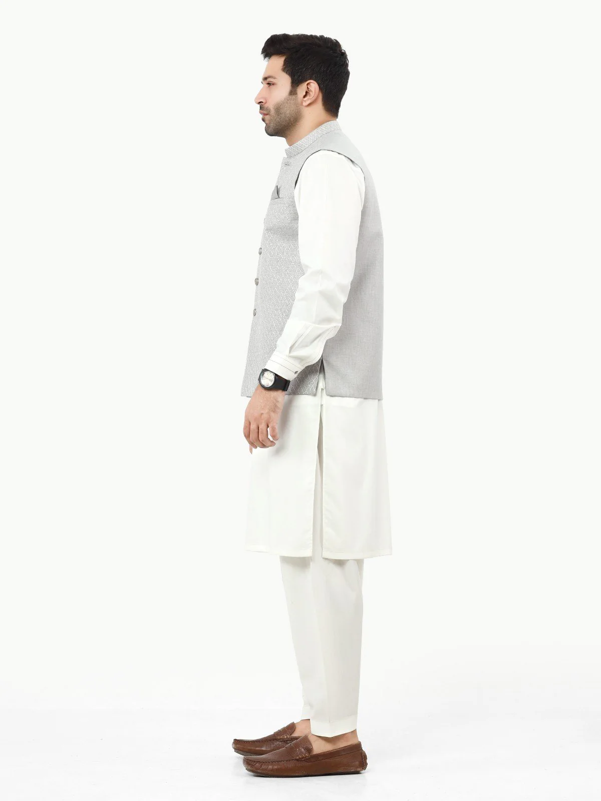 Embroidered Cotton Waistcoat - EMTWCC22-092 - Image 4