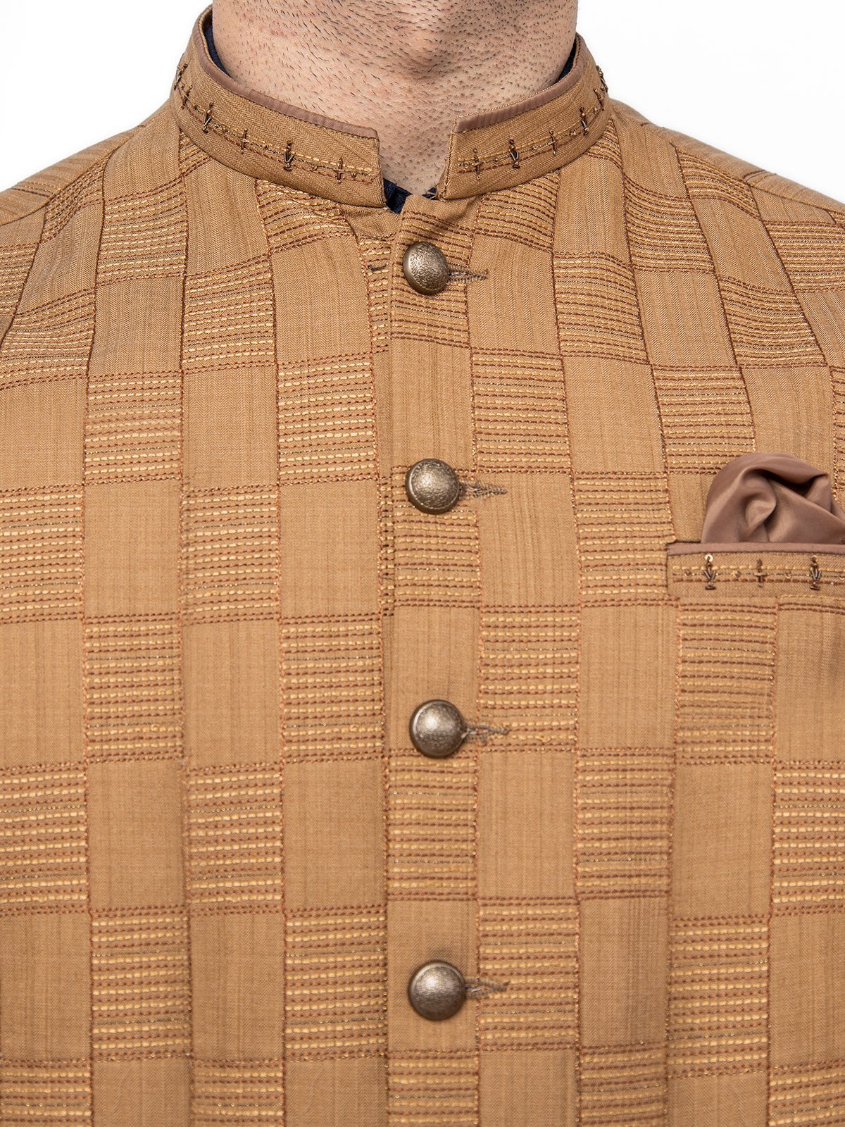 Embroidered Cotton Waistcoat - EMTWCC21-104 - Image 4