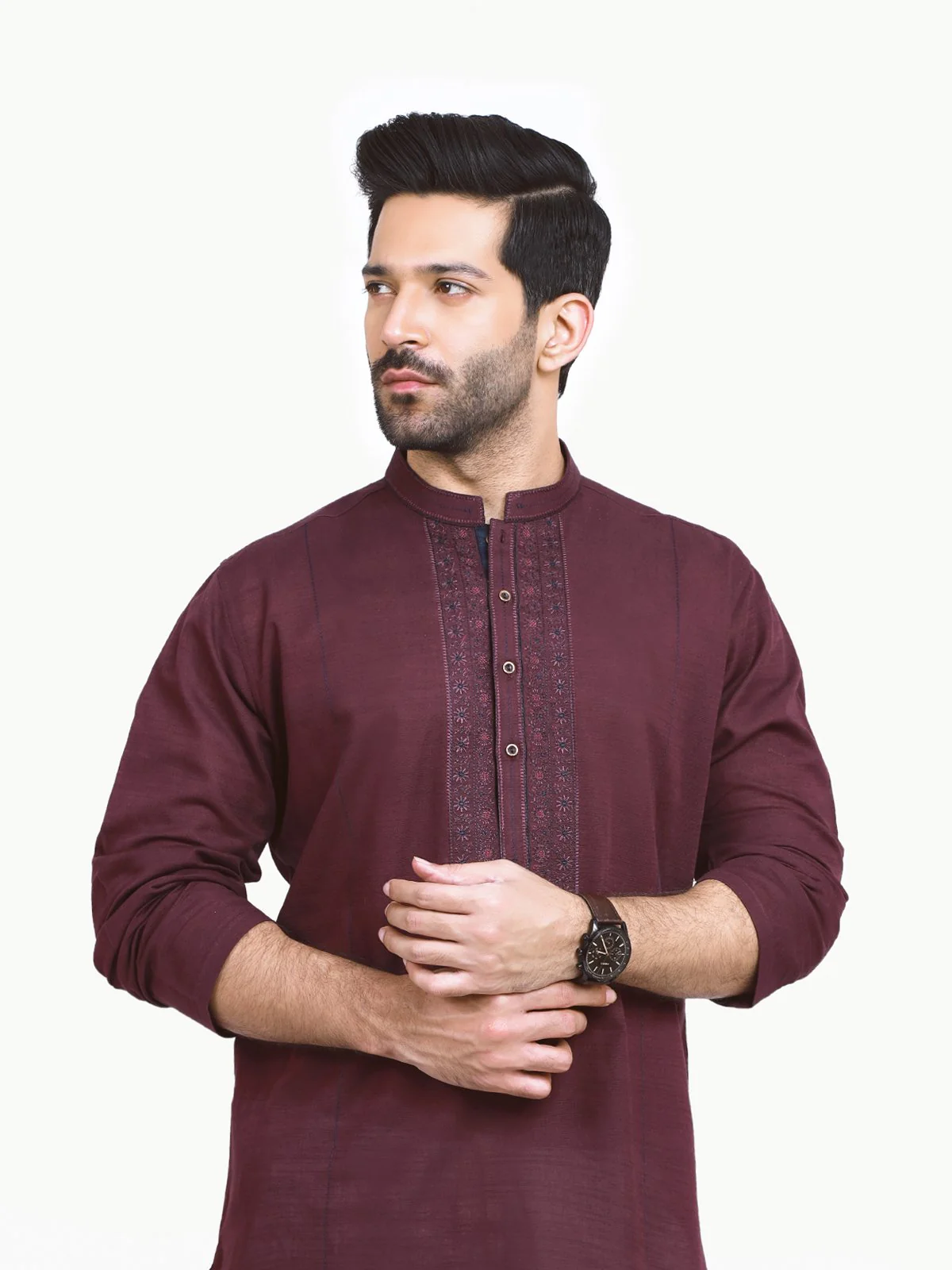 Embroidered Cotton Kurta - EMTK22S-99207 - Image 2