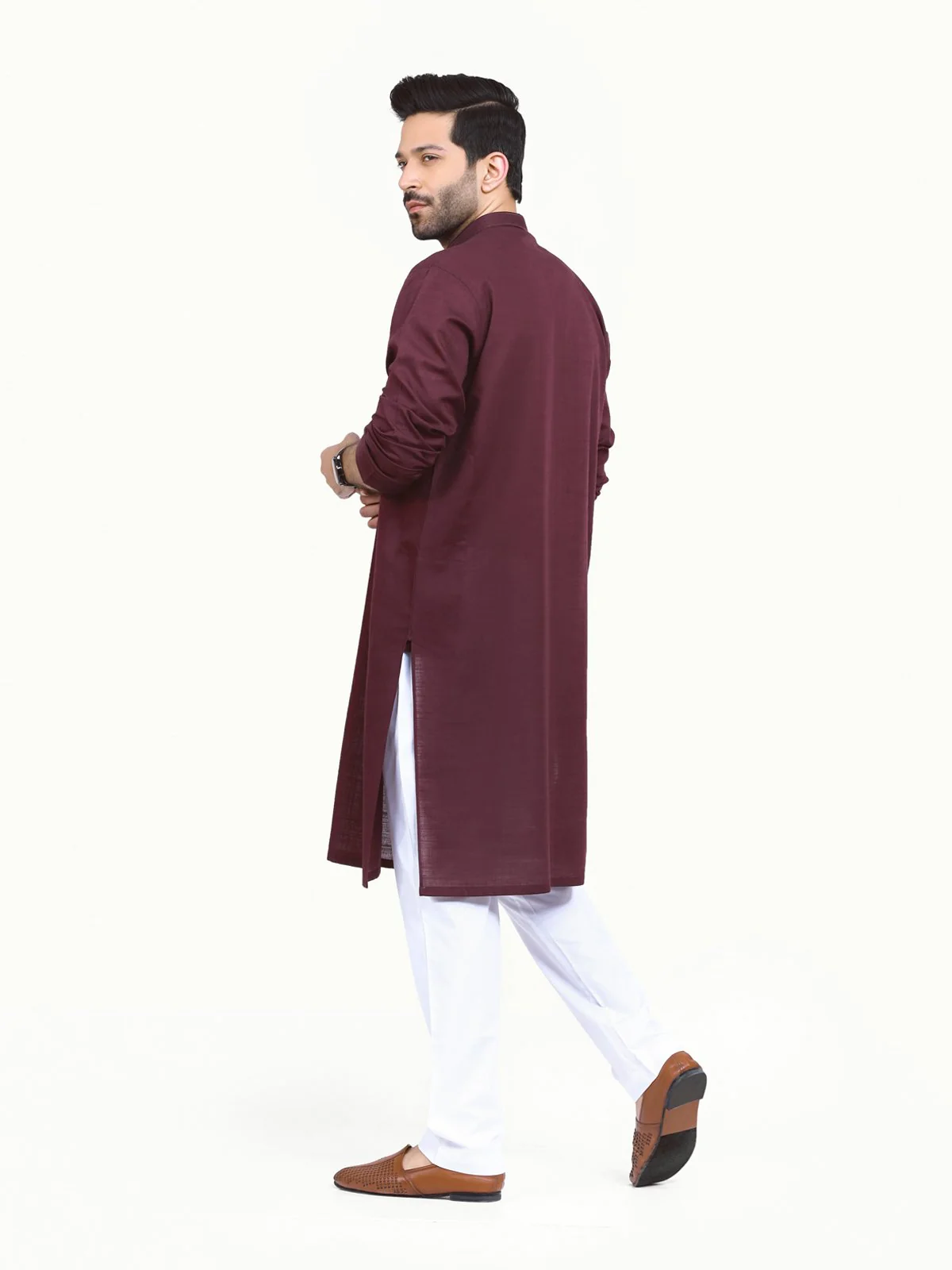 Embroidered Cotton Kurta - EMTK22S-99207 - Image 5