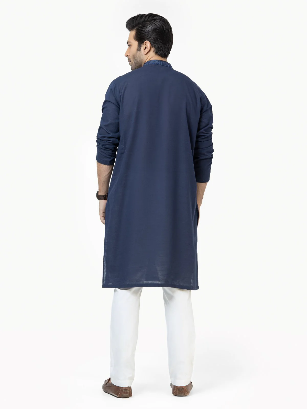 Embroidered Cotton Kurta - EMTK22S-99212 - Image 4