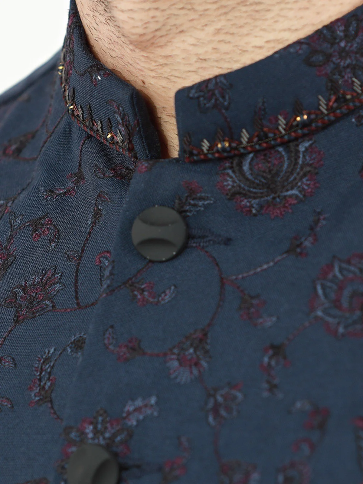 Embroidered Cotton Waistcoat - EMTWCC22-147 - Image 4