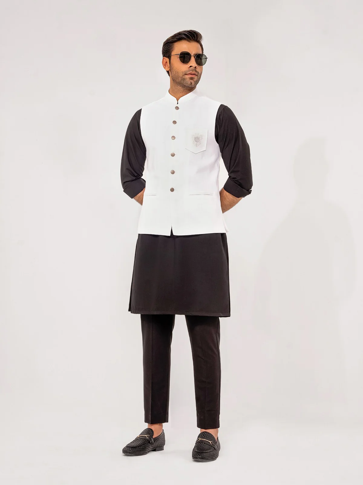 Embroidered Khaddar Waistcoat - EMTWC23-35896