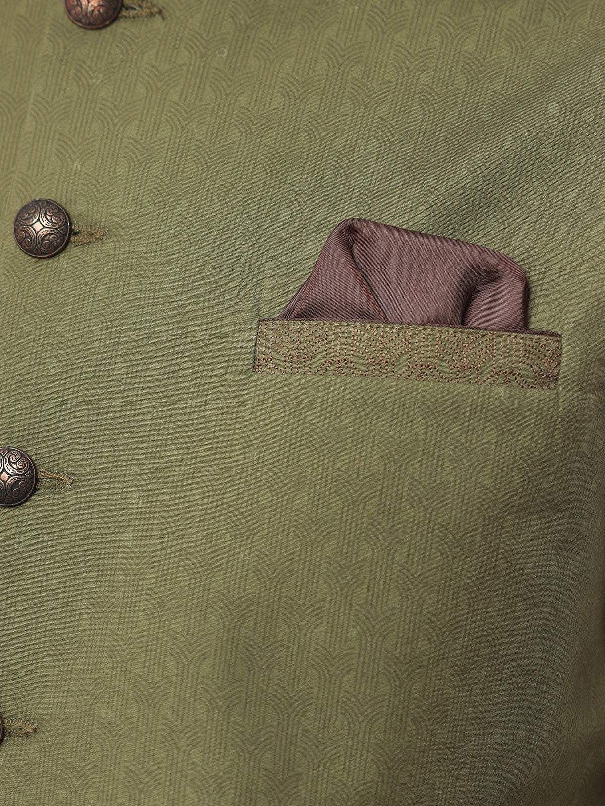 Embroidered Cotton Waistcoat - EMTWC22-35808 - Image 4