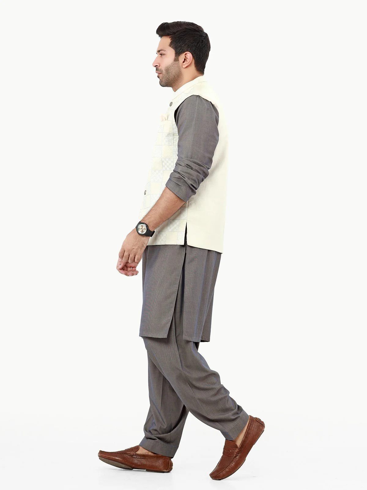 Embroidered Cotton Waistcoat - EMTWCC22-135 - Image 3