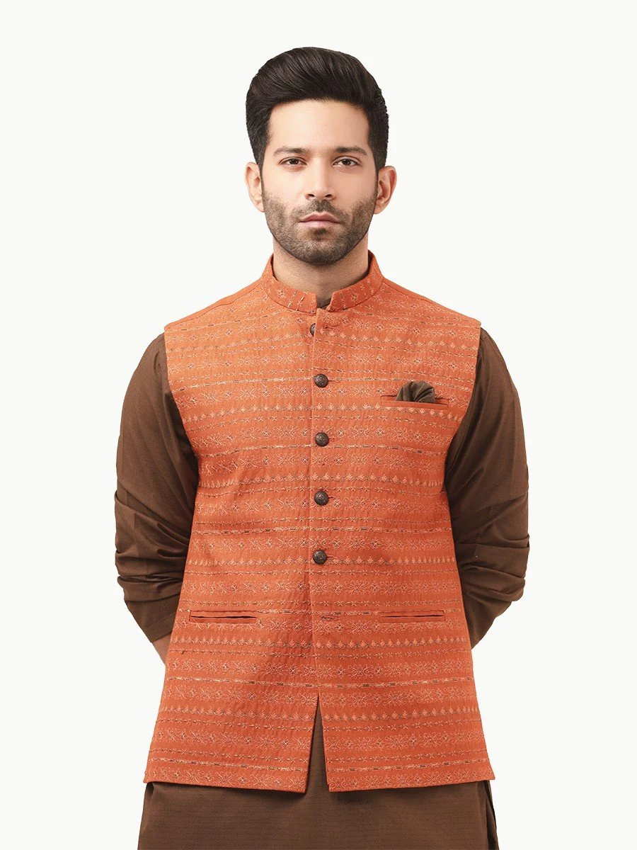 Embroidered Cotton Waistcoat - EMTWCC22-117 - Image 2