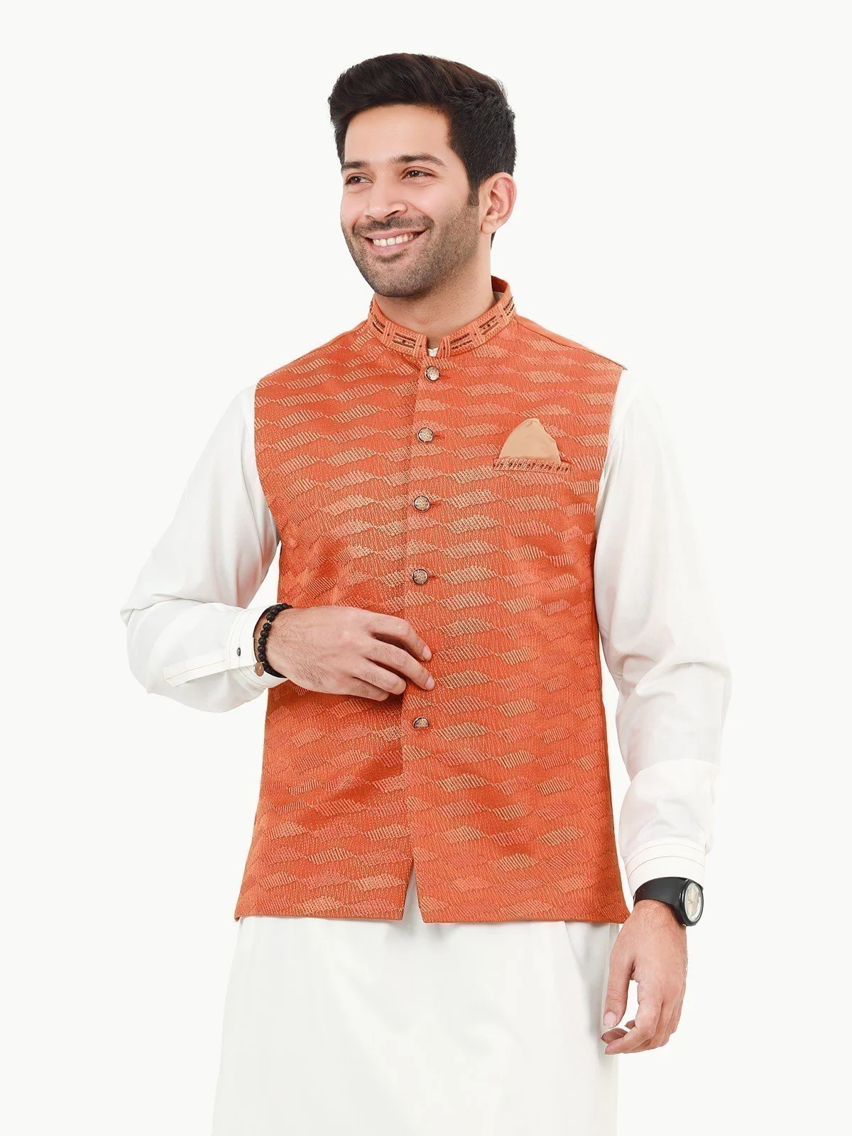 Embroidered Khaddar Waistcoat - EMTWCC22-126 - Image 2