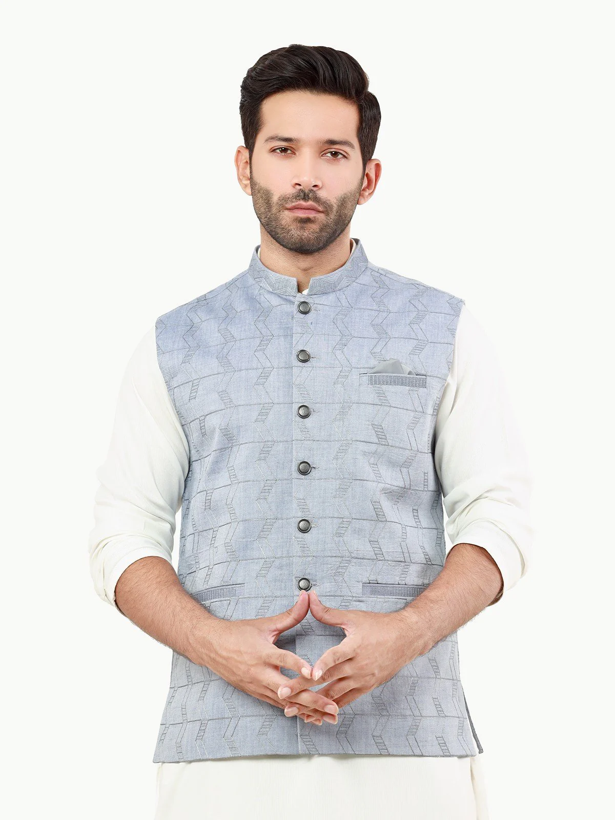Embroidered Cotton Waistcoat - EMTWCC22-144 - Image 2