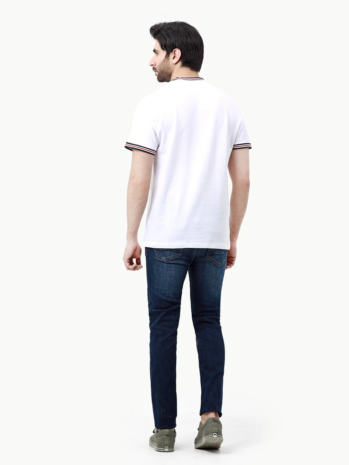 Crew Neck Striped Tee - EMTGT23-013 - Image 3