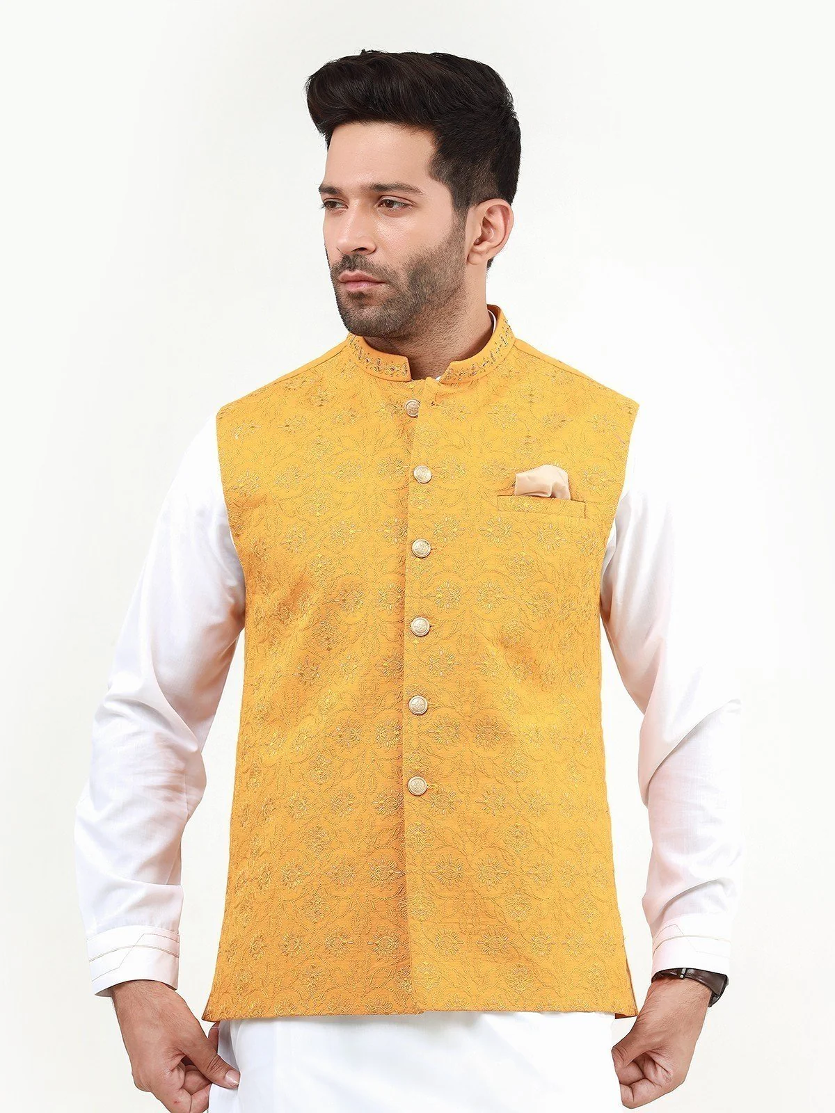 Embroidered Khaddar Waistcoat - EMTWCC22-130 - Image 2