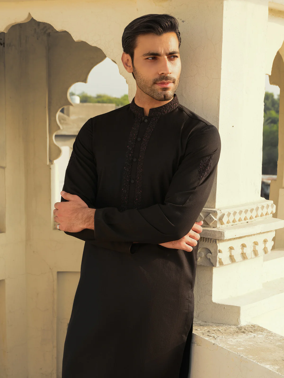 Embroidered Blended Kurta - EMTKC23-094 - Image 3