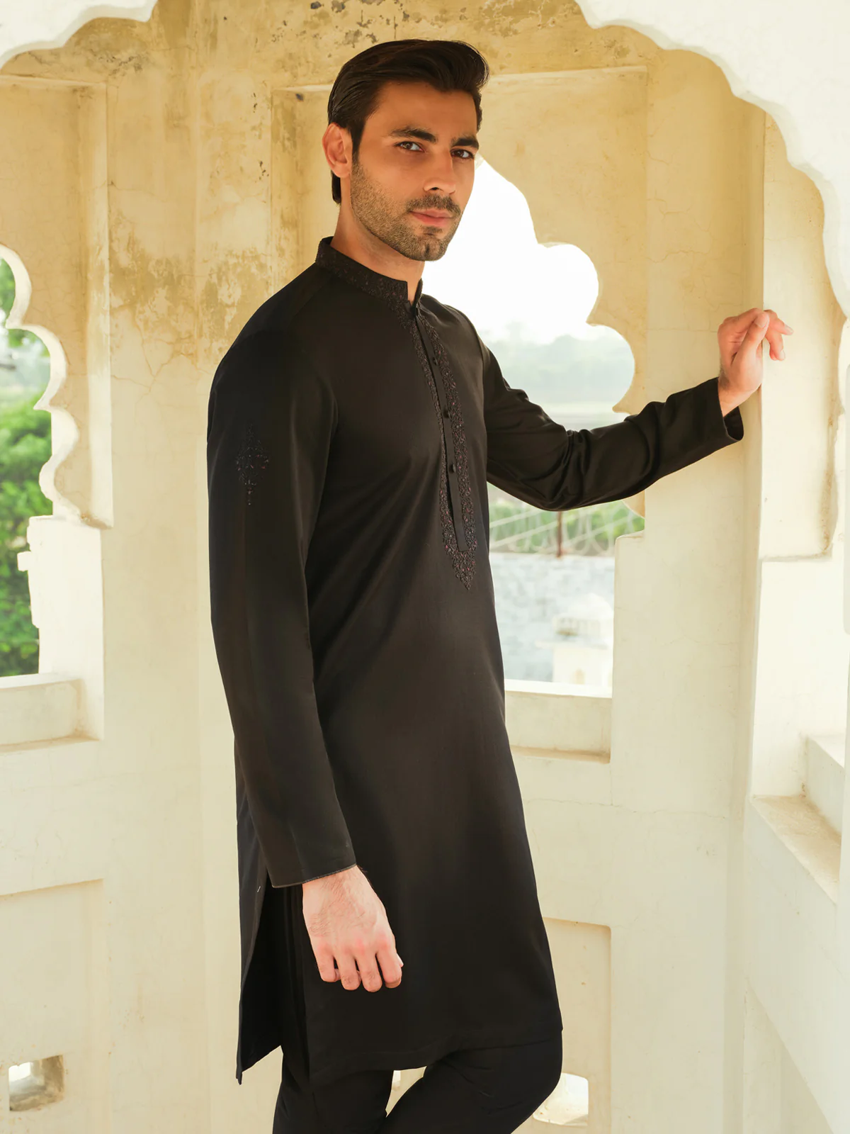 Embroidered Blended Kurta - EMTKC23-094 - Image 5