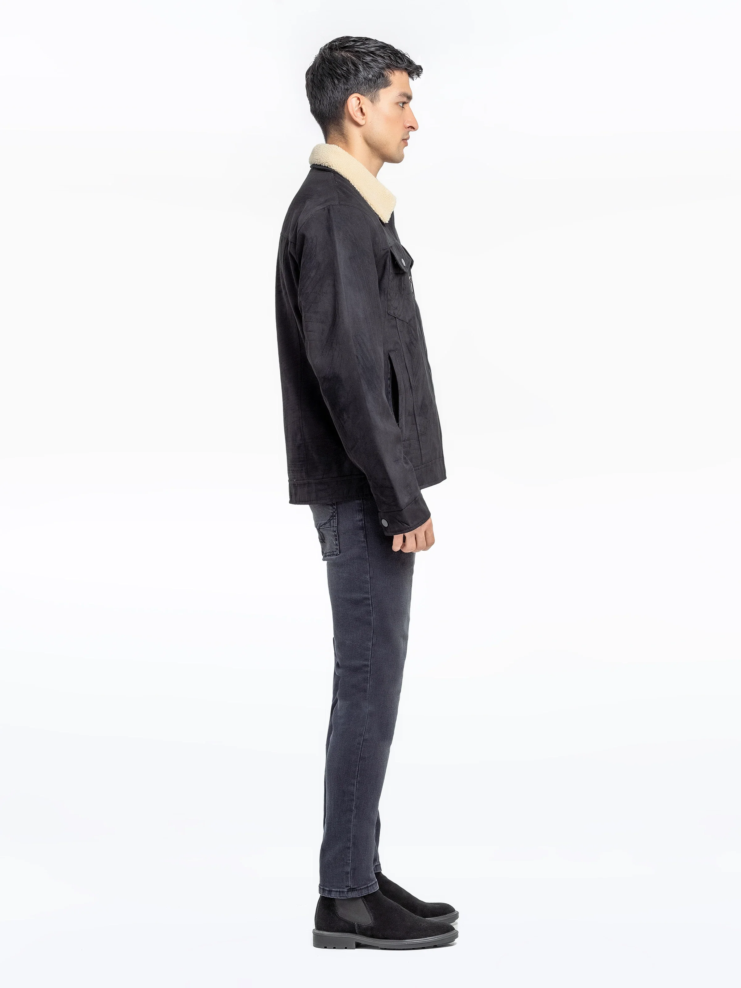 Fur Collar Suede Jacket - EMTJ24-034 - Image 6