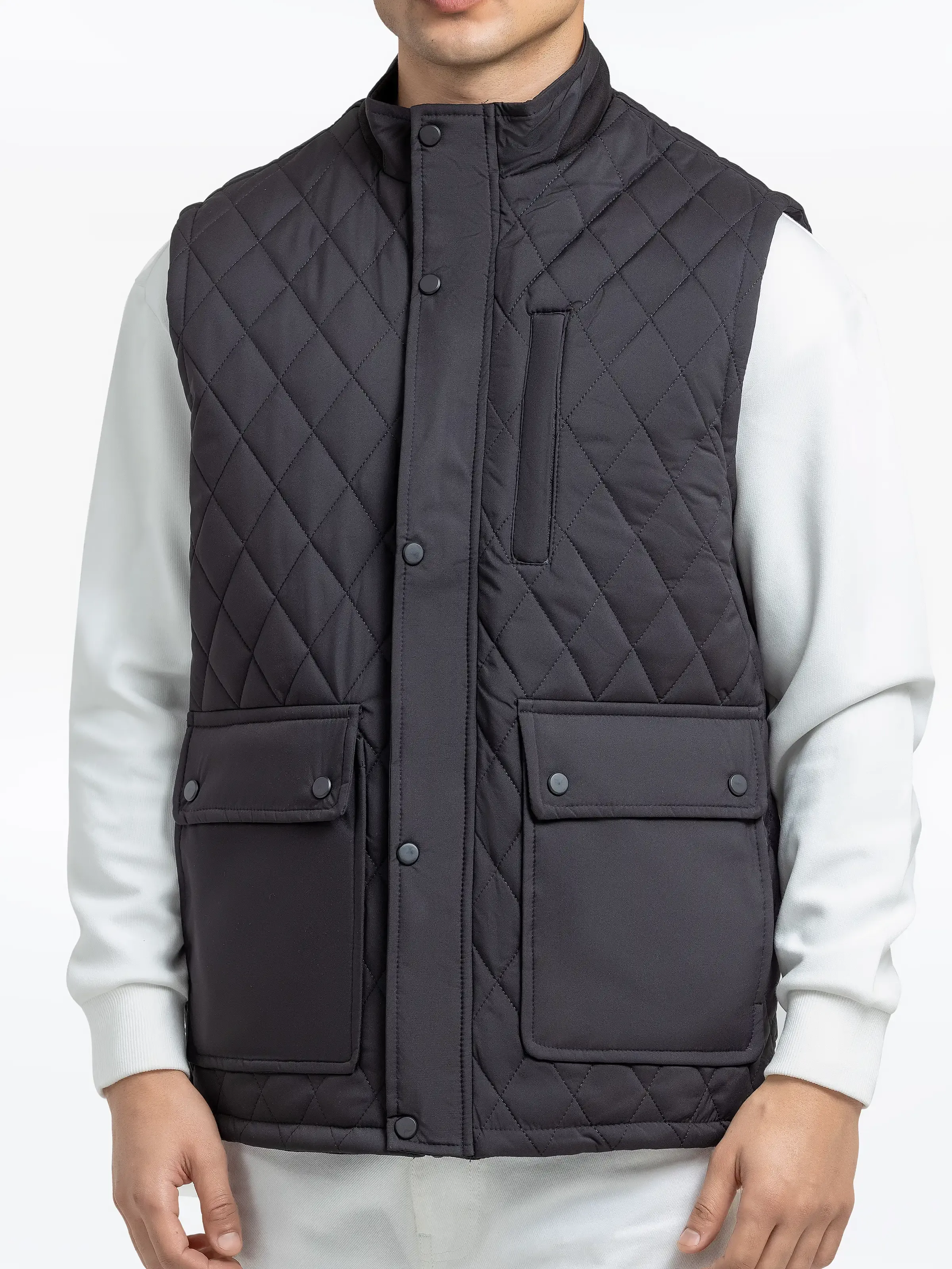 Sleeveless Quilted Jacket - EMTJP24-022 - Image 2