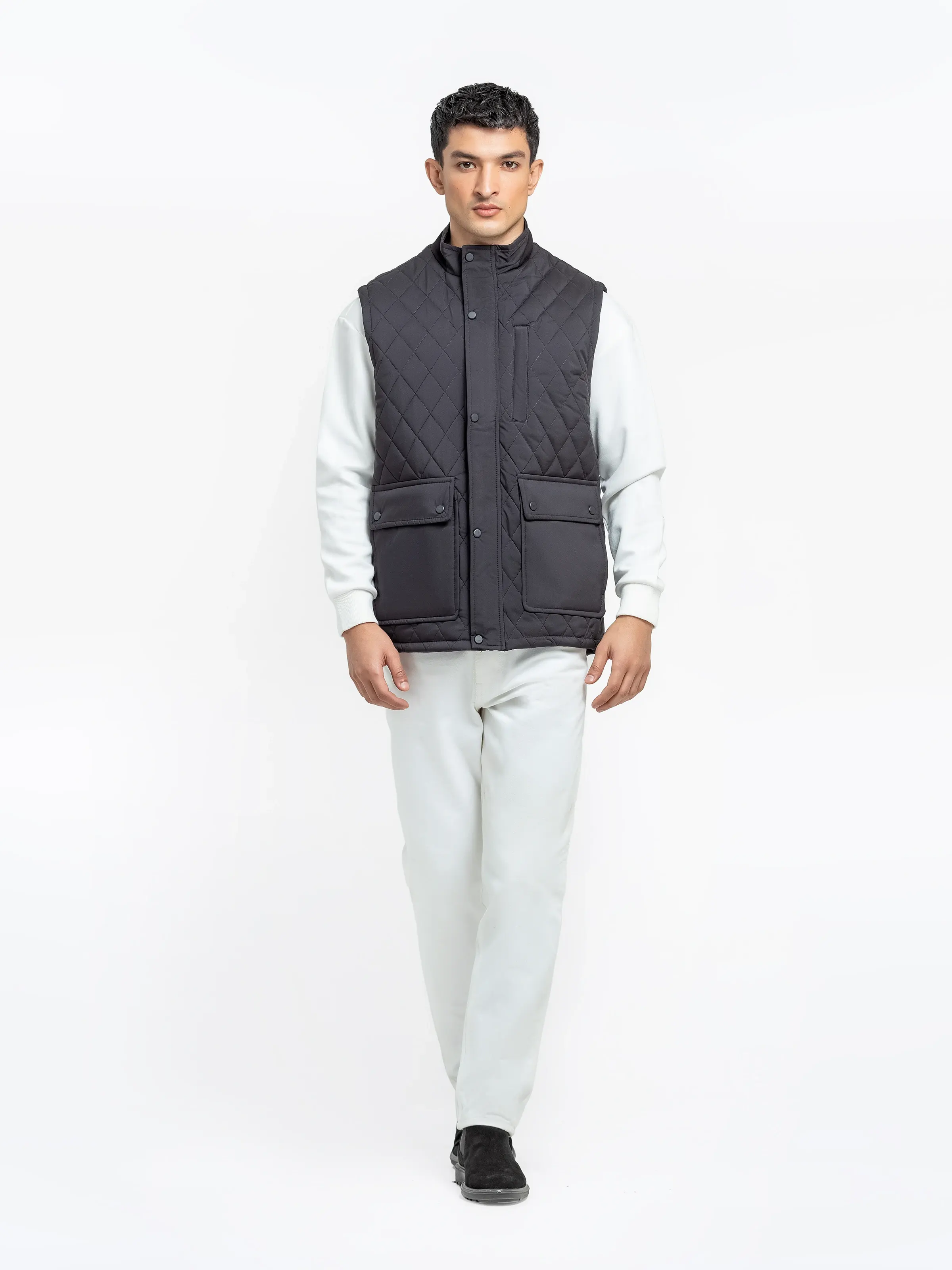 Sleeveless Quilted Jacket - EMTJP24-022 - Image 3