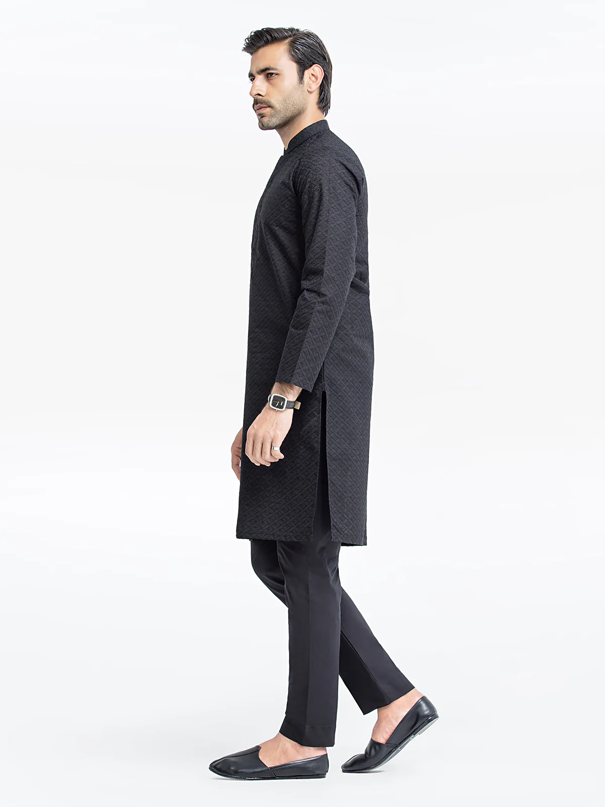 Embroidered Cotton Kurta - EMTK24-99438 - Image 3
