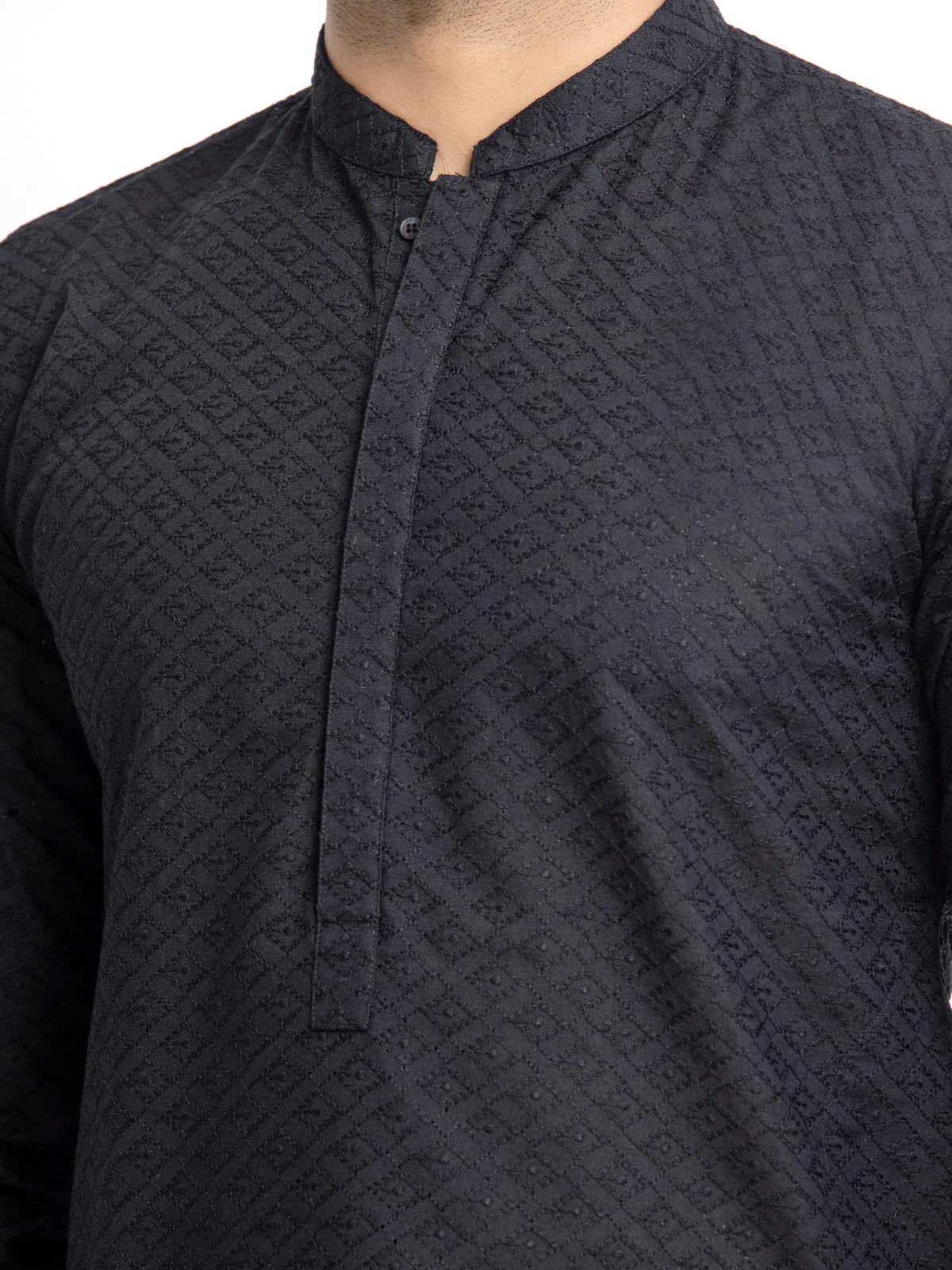 Embroidered Cotton Kurta - EMTK24-99438 - Image 4