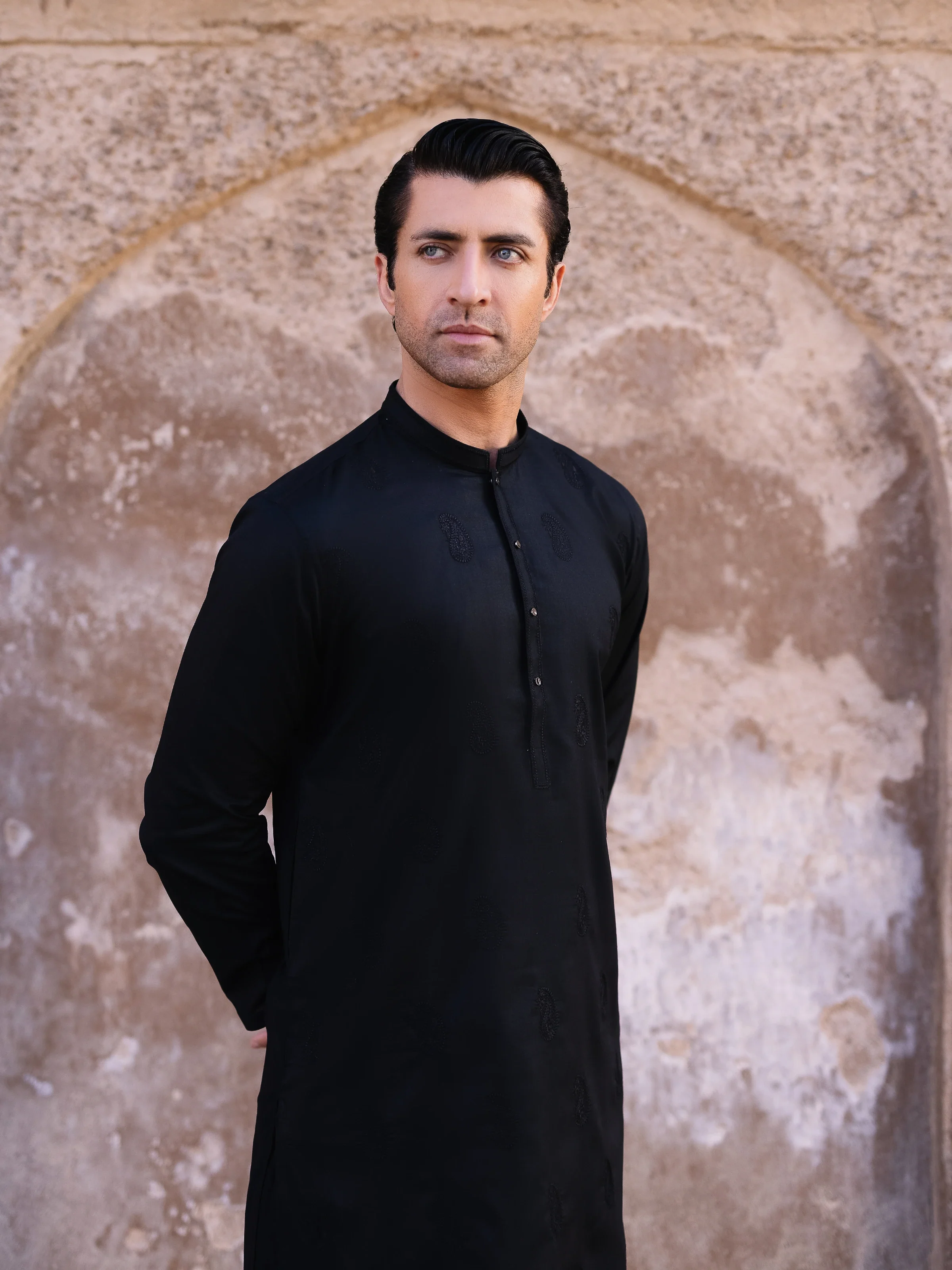Embroidered Cotton Kurta - EMTK25S-99494 - Image 2