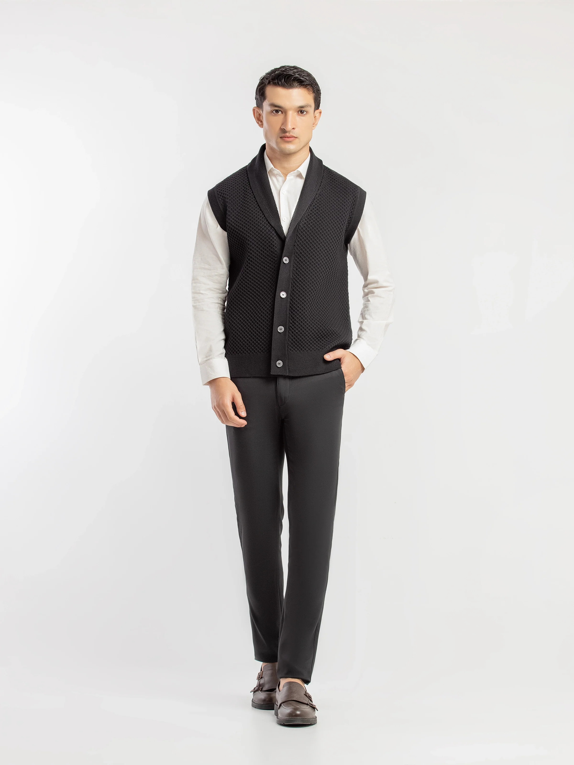 Shawl Collar Cardigan - EMTSWT5-001 - Image 2