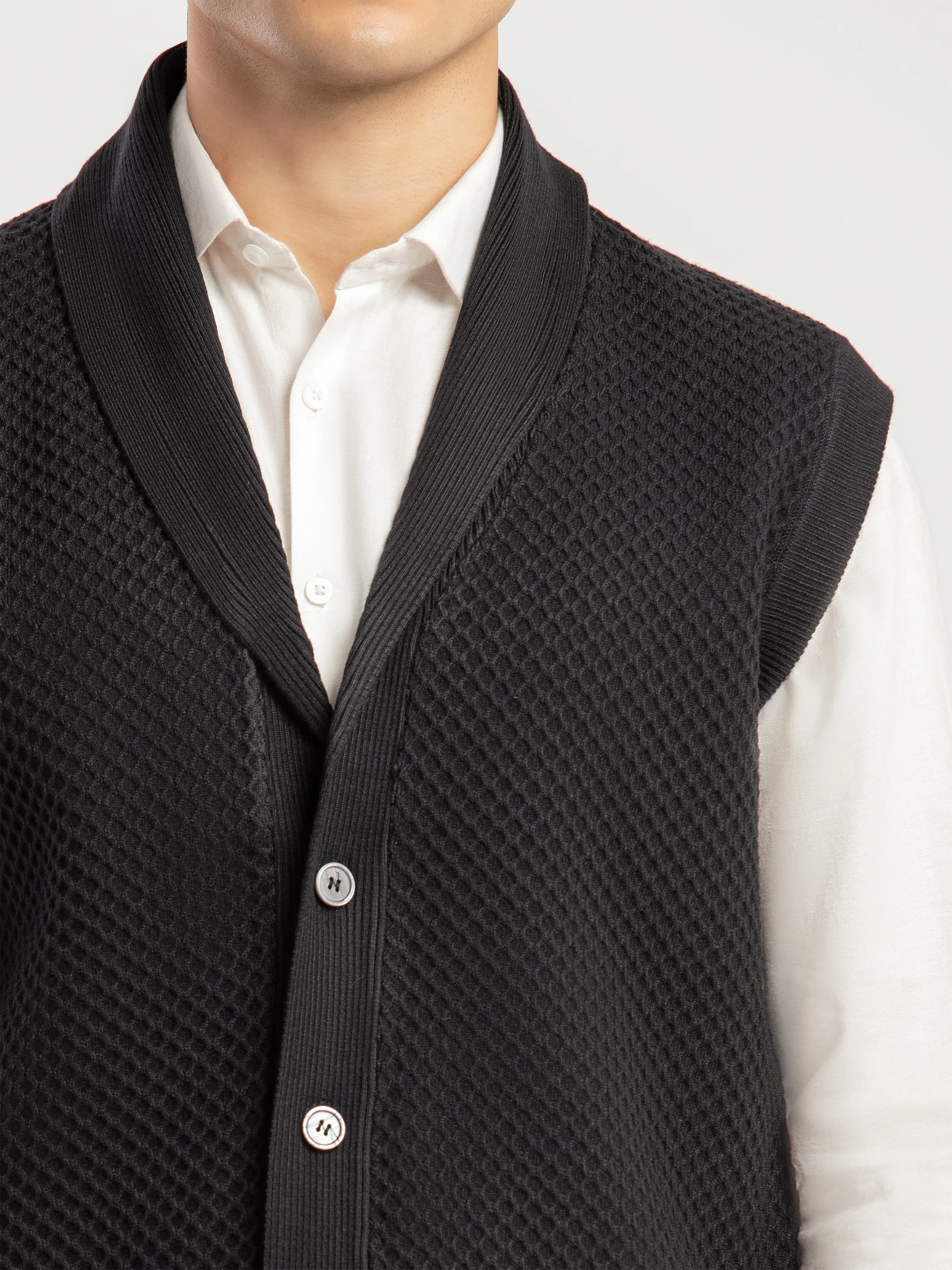 Shawl Collar Cardigan - EMTSWT5-001 - Image 3