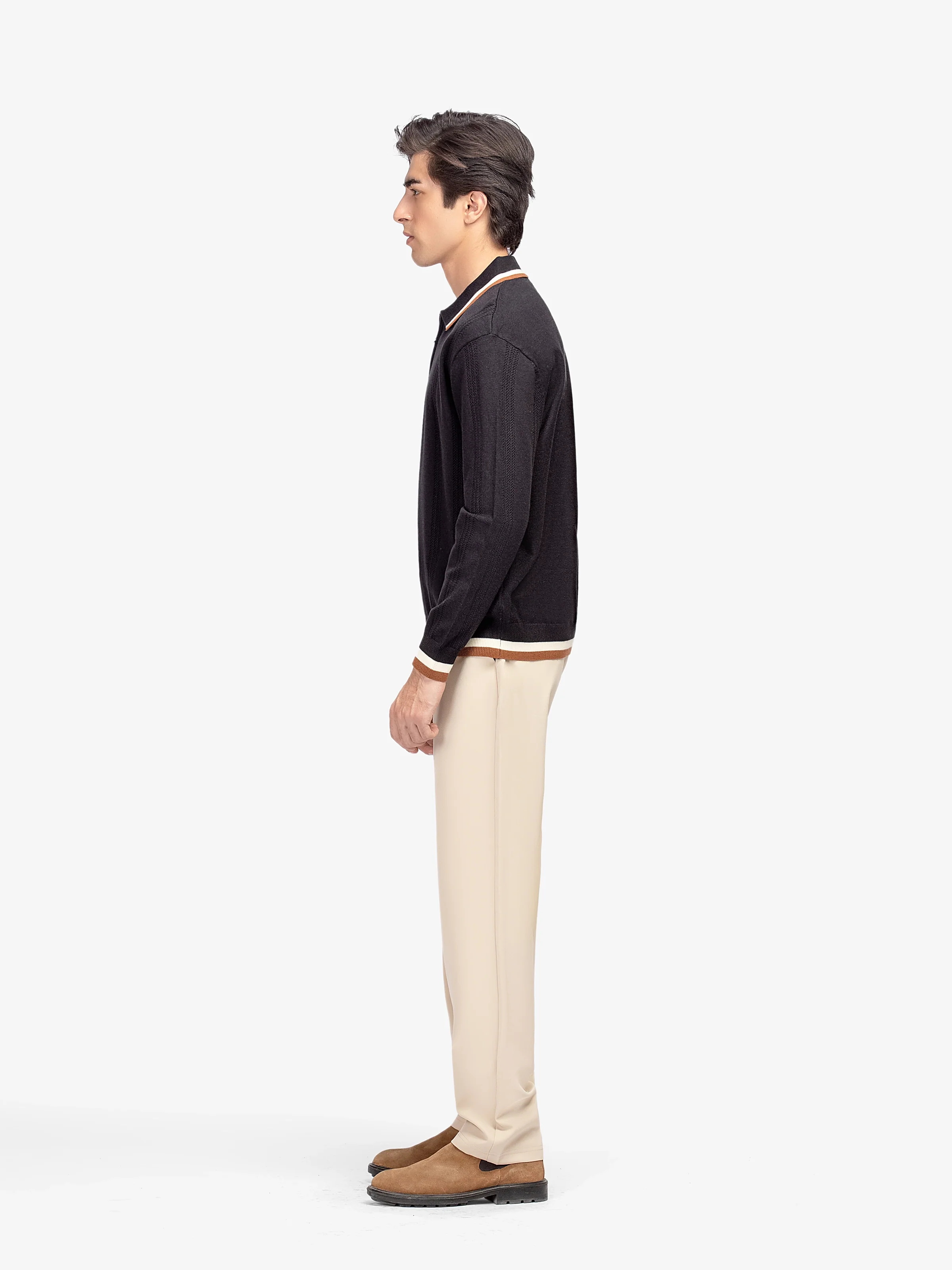 Quarter Zip-Up Sweater - EMTSWT5-018 - Image 4