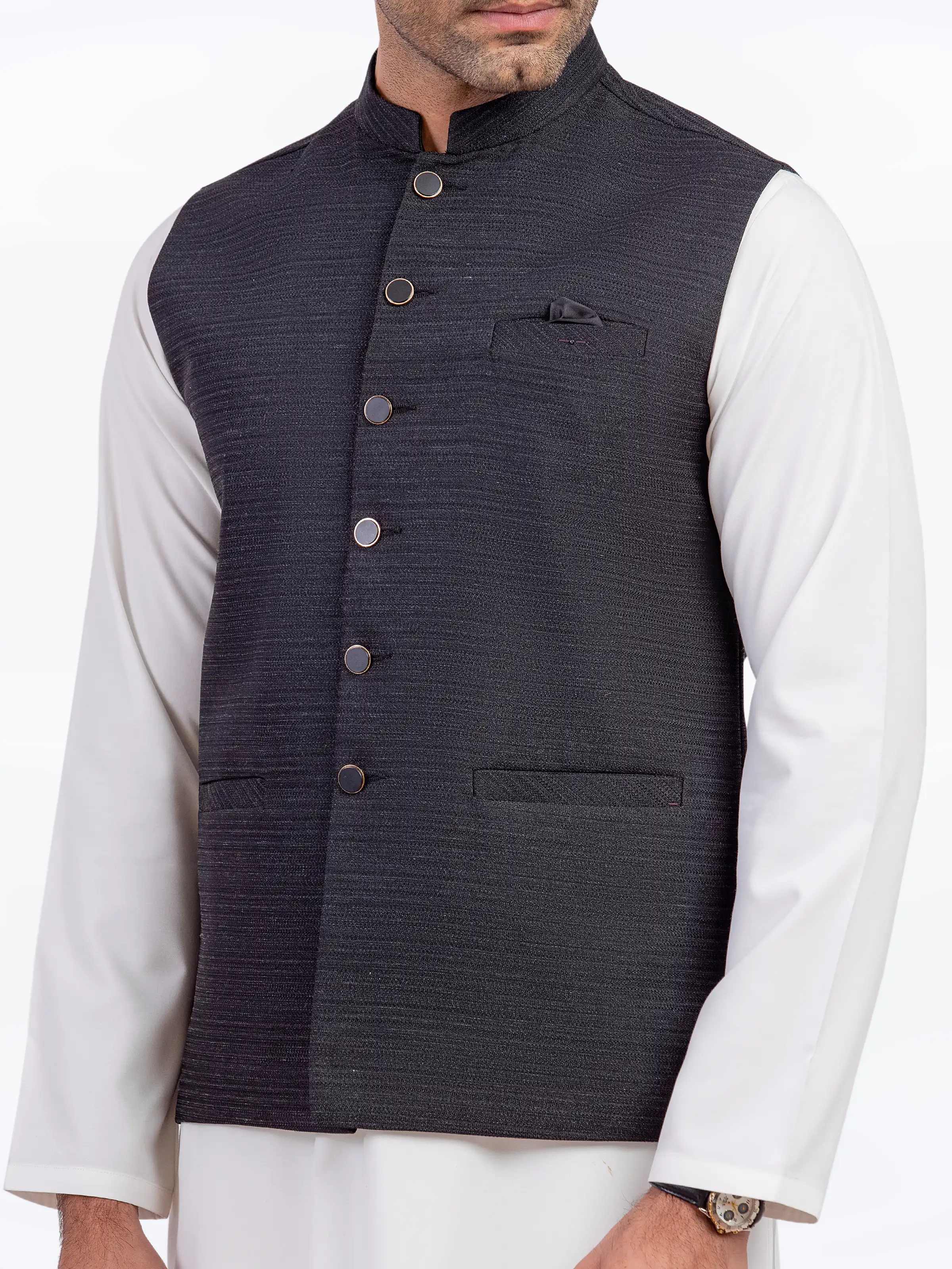 Jacquard Waistcoat - EMTWC5-35956 - Image 3